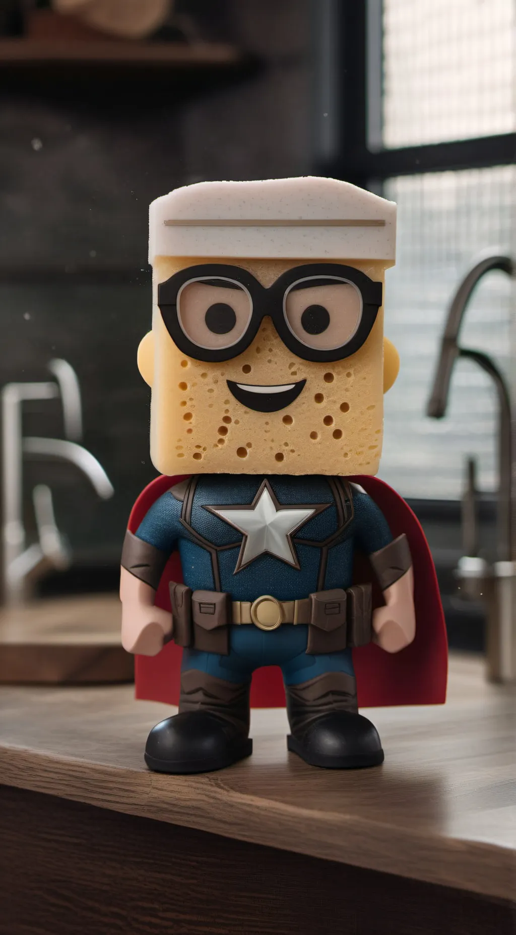 ai character: captain soap water background