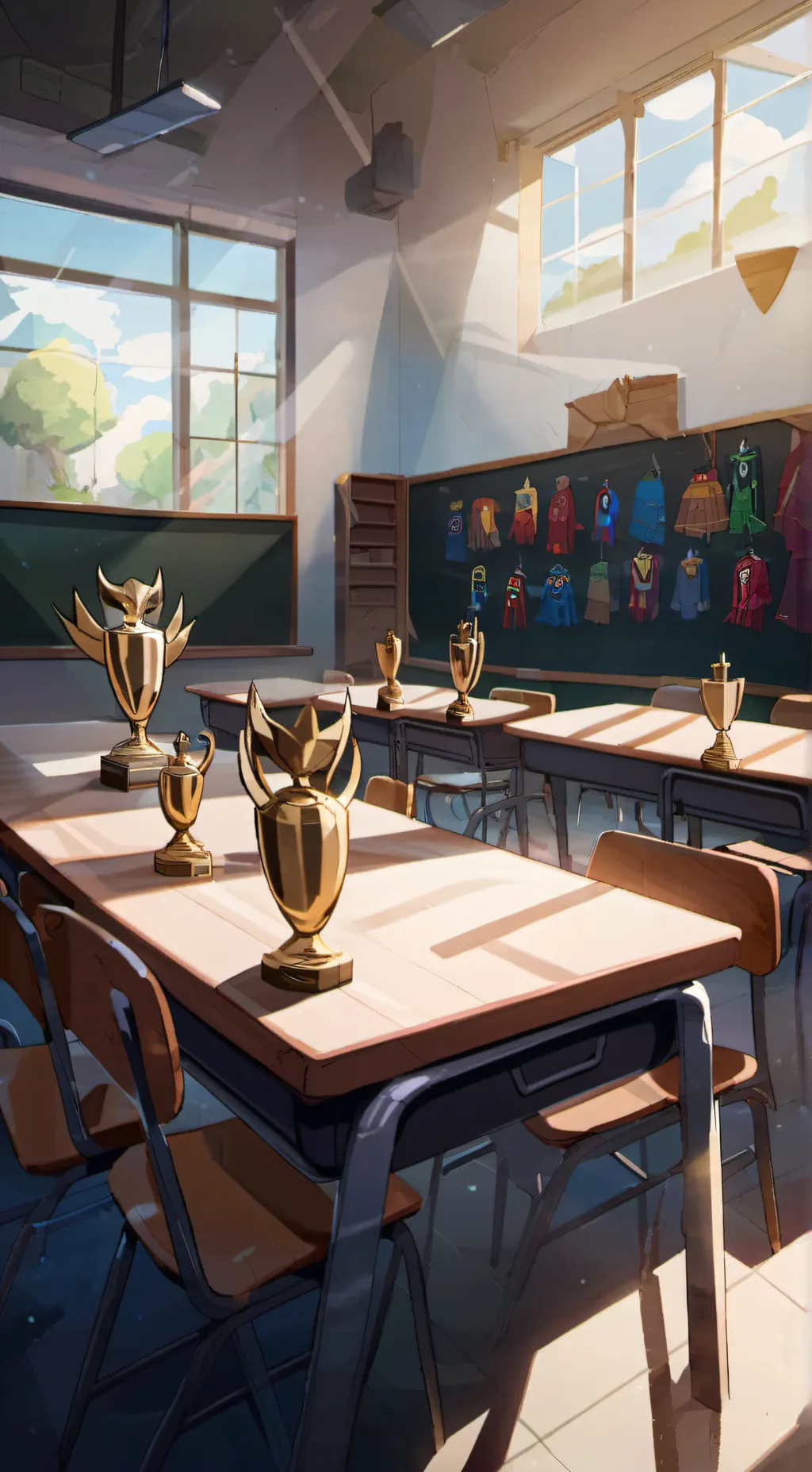 ai character: The hero school background