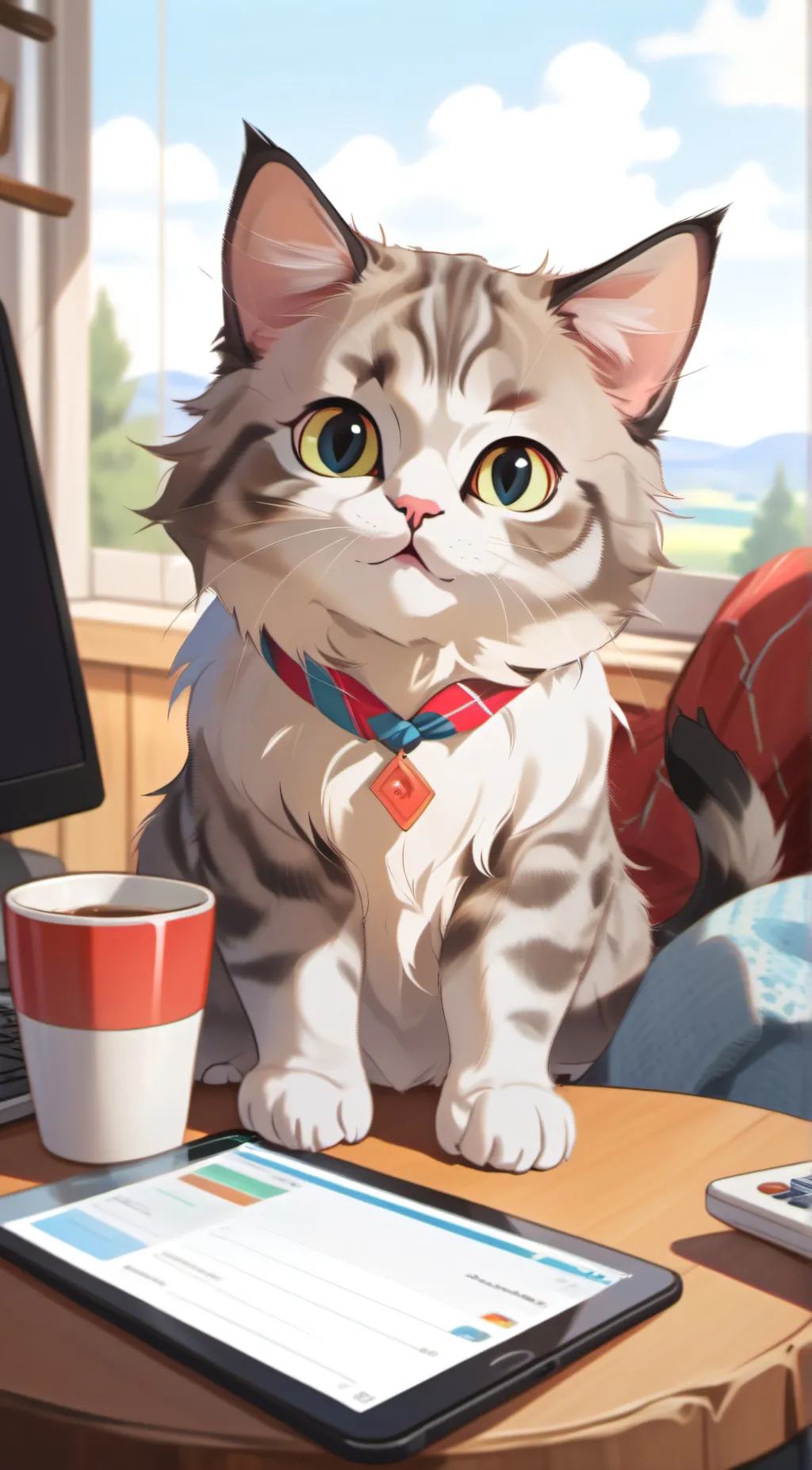 ai character: Happy The Cat background