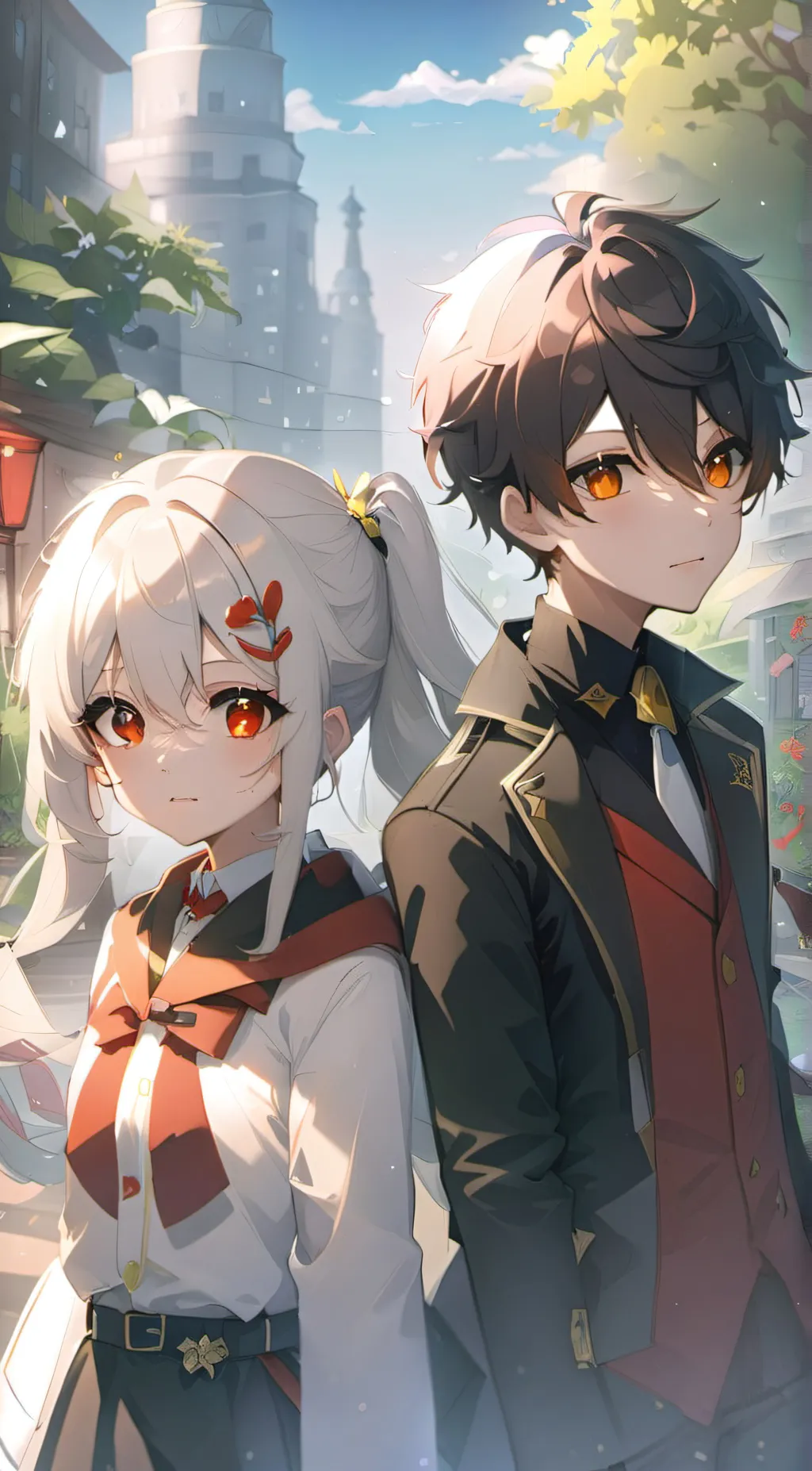 ai character: Amy n Yami background