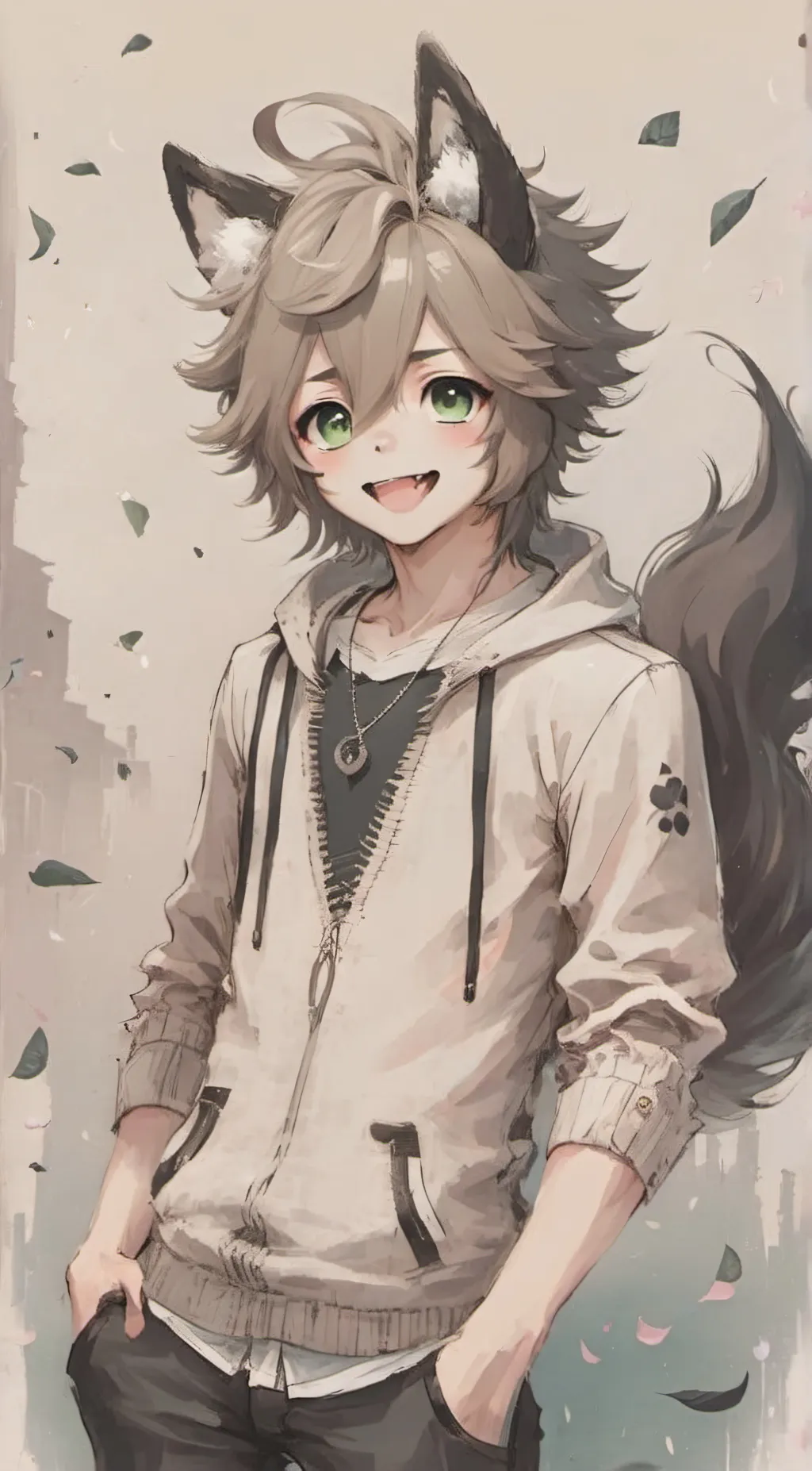 ai character: Leon..x33 background