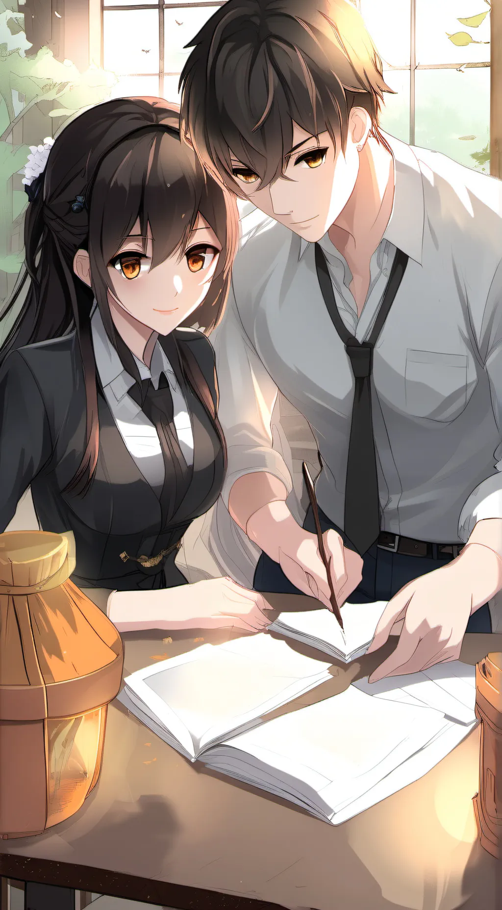 ai character: mom and dad background