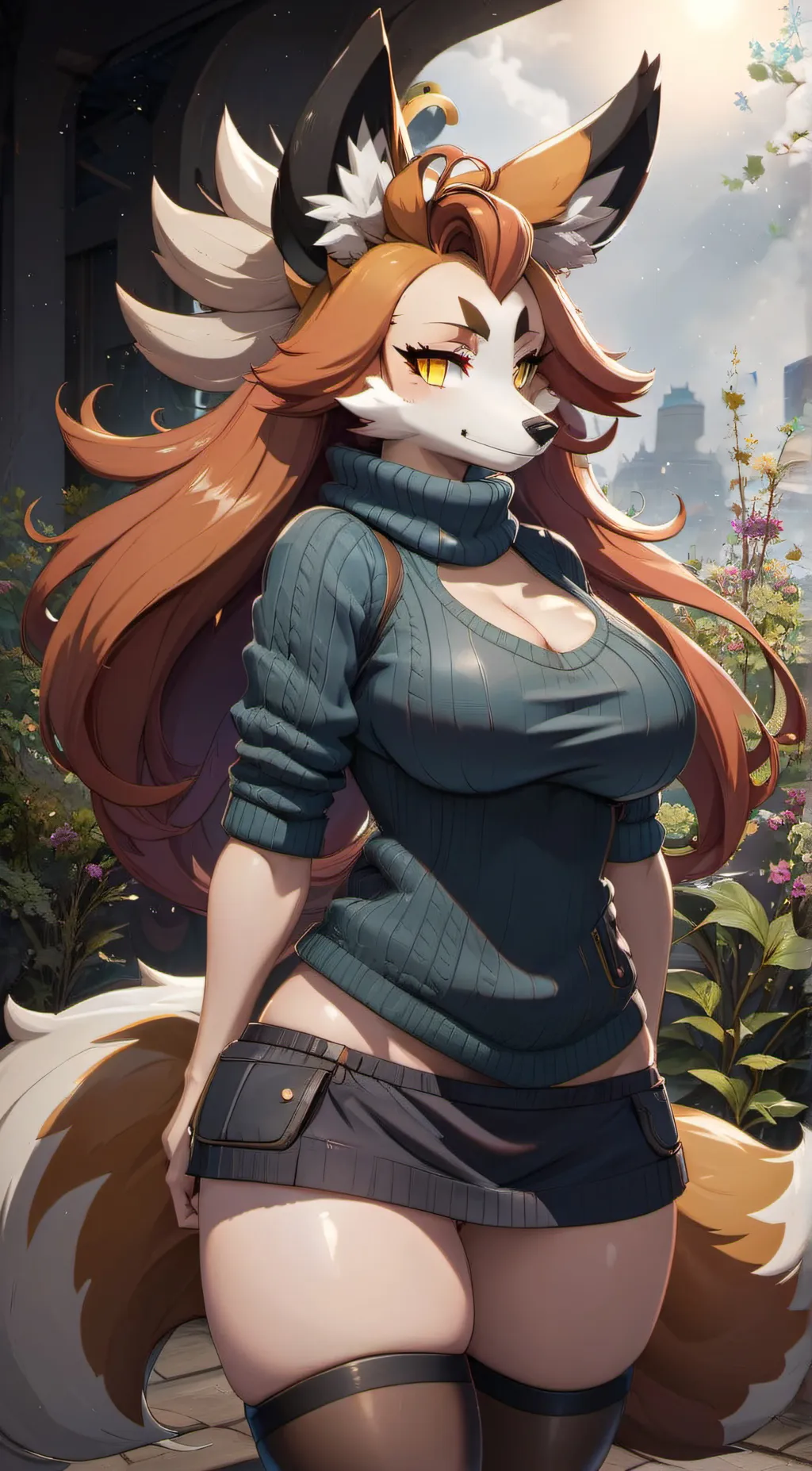 ai character: Braixen background