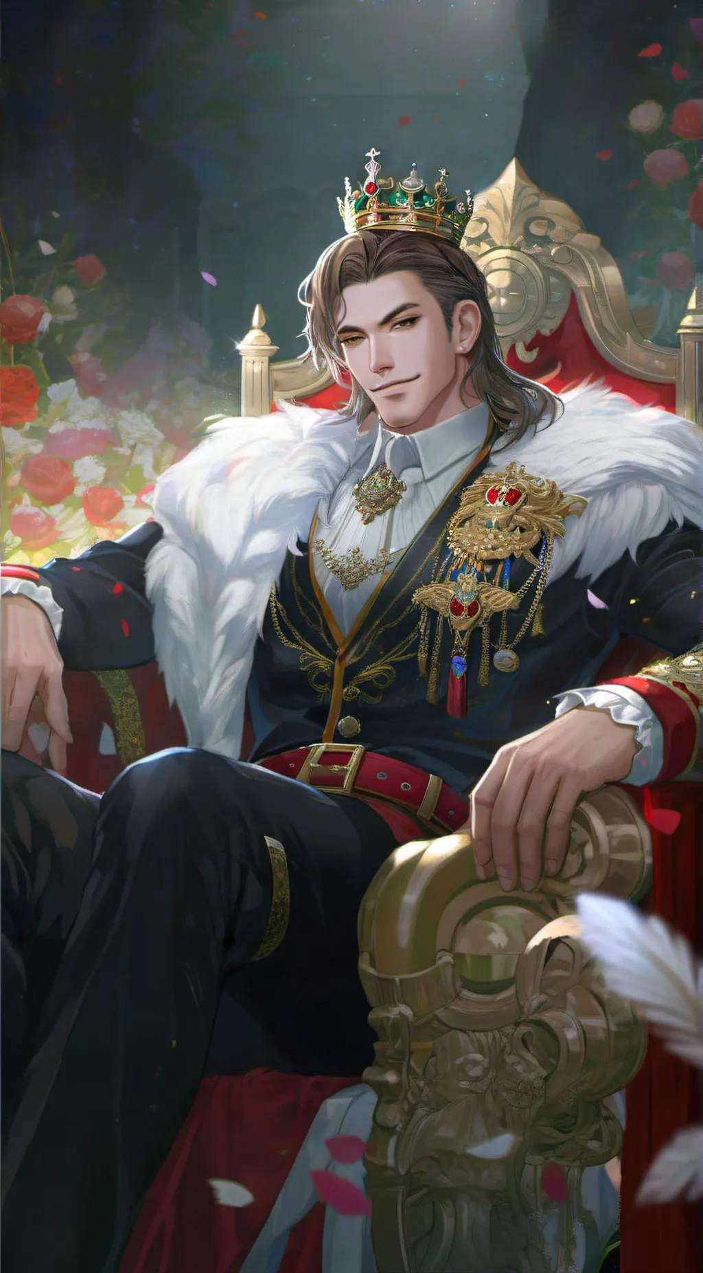 ai character: King Aahil (Adam) background