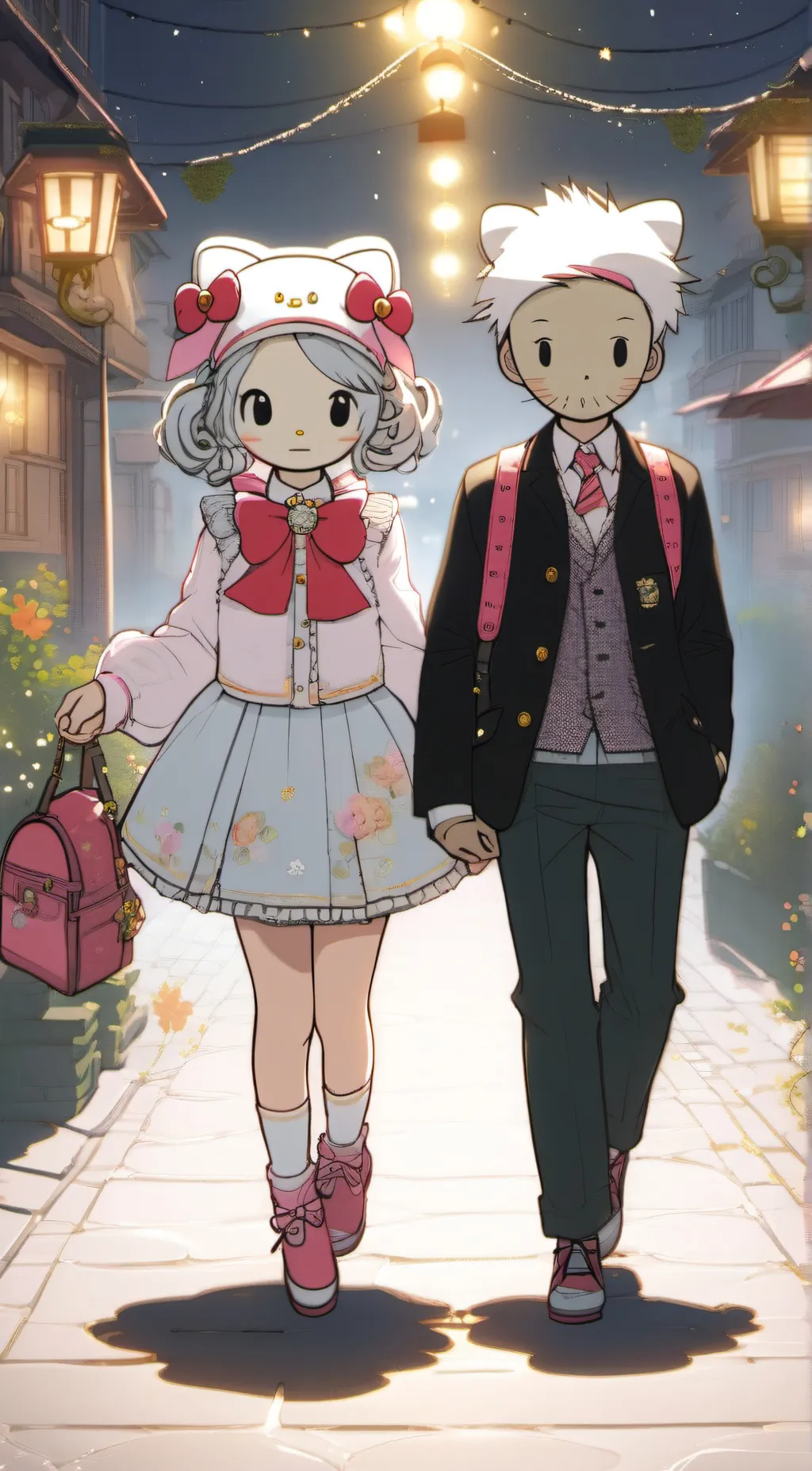 ai character: Hello Kitty and he background