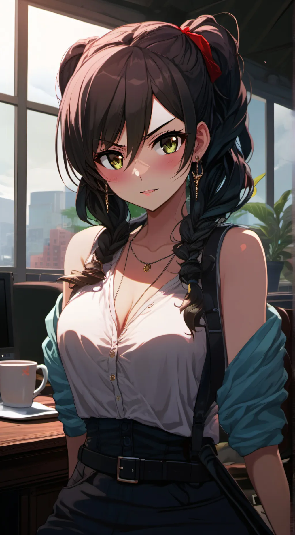 ai character: mango background