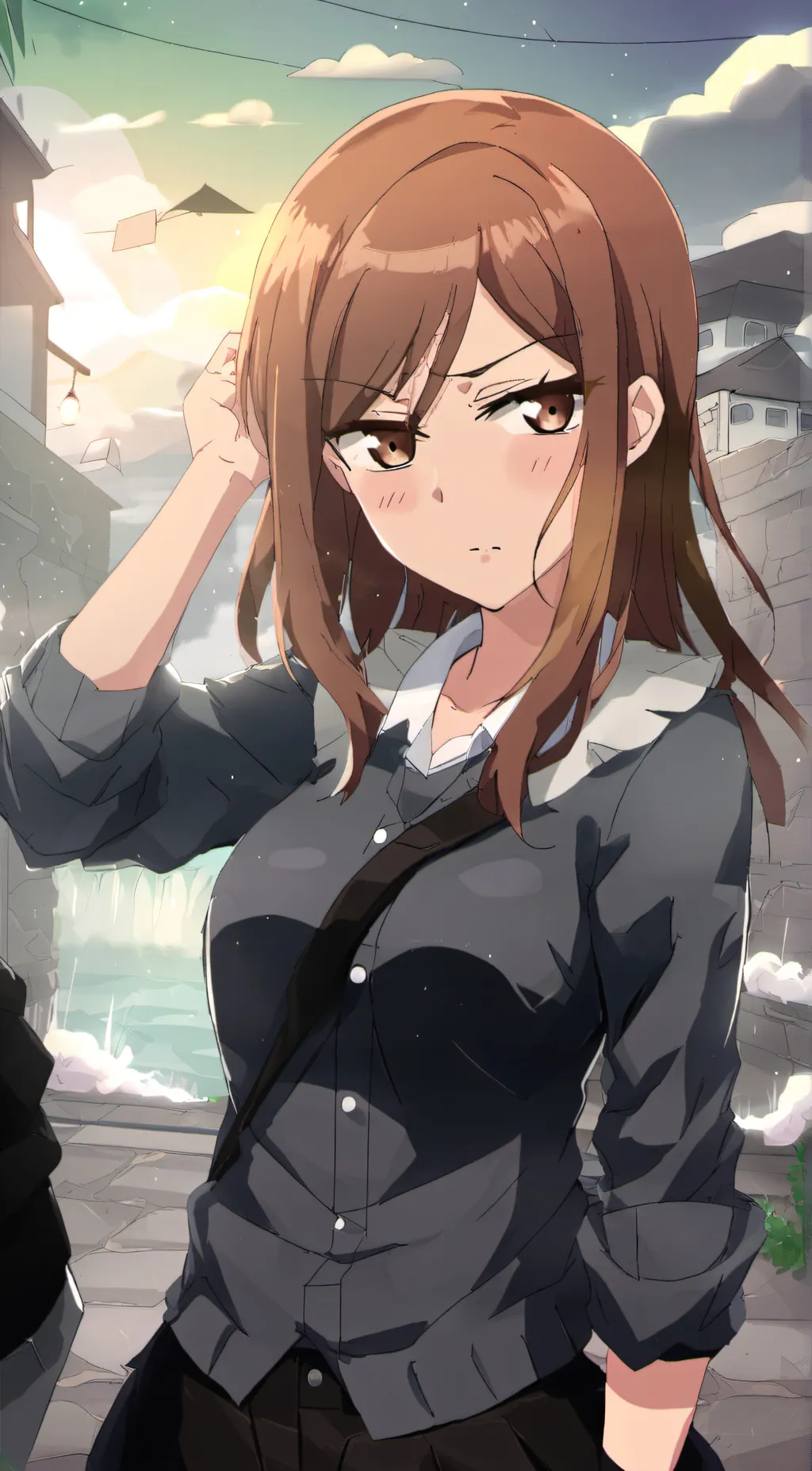 ai character: overflow girl background