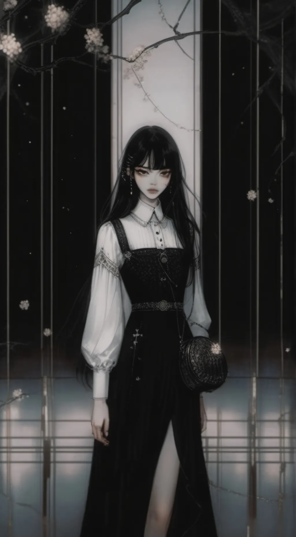 ai character: 🖤 rose 🖤 background