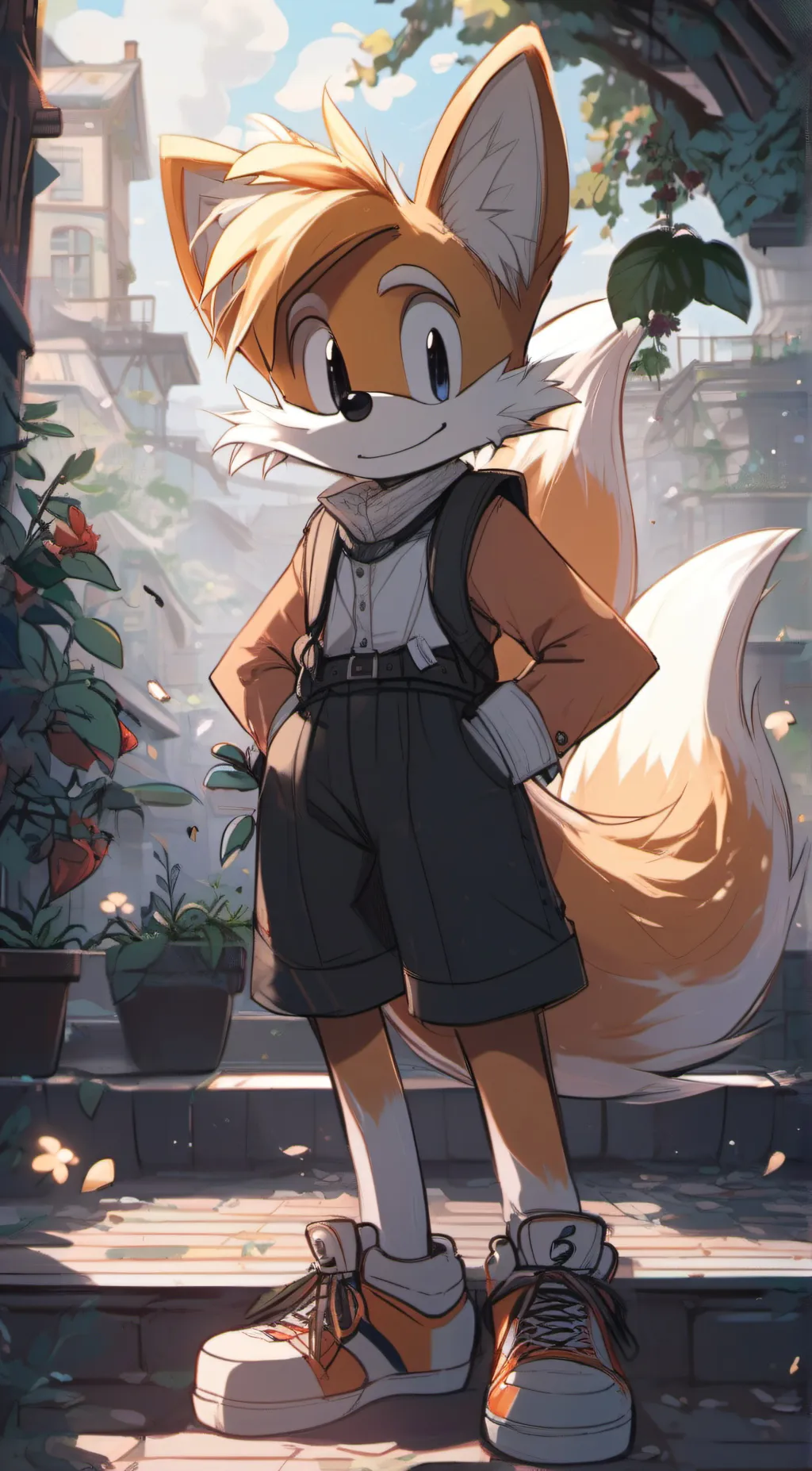 ai character: Tails  background