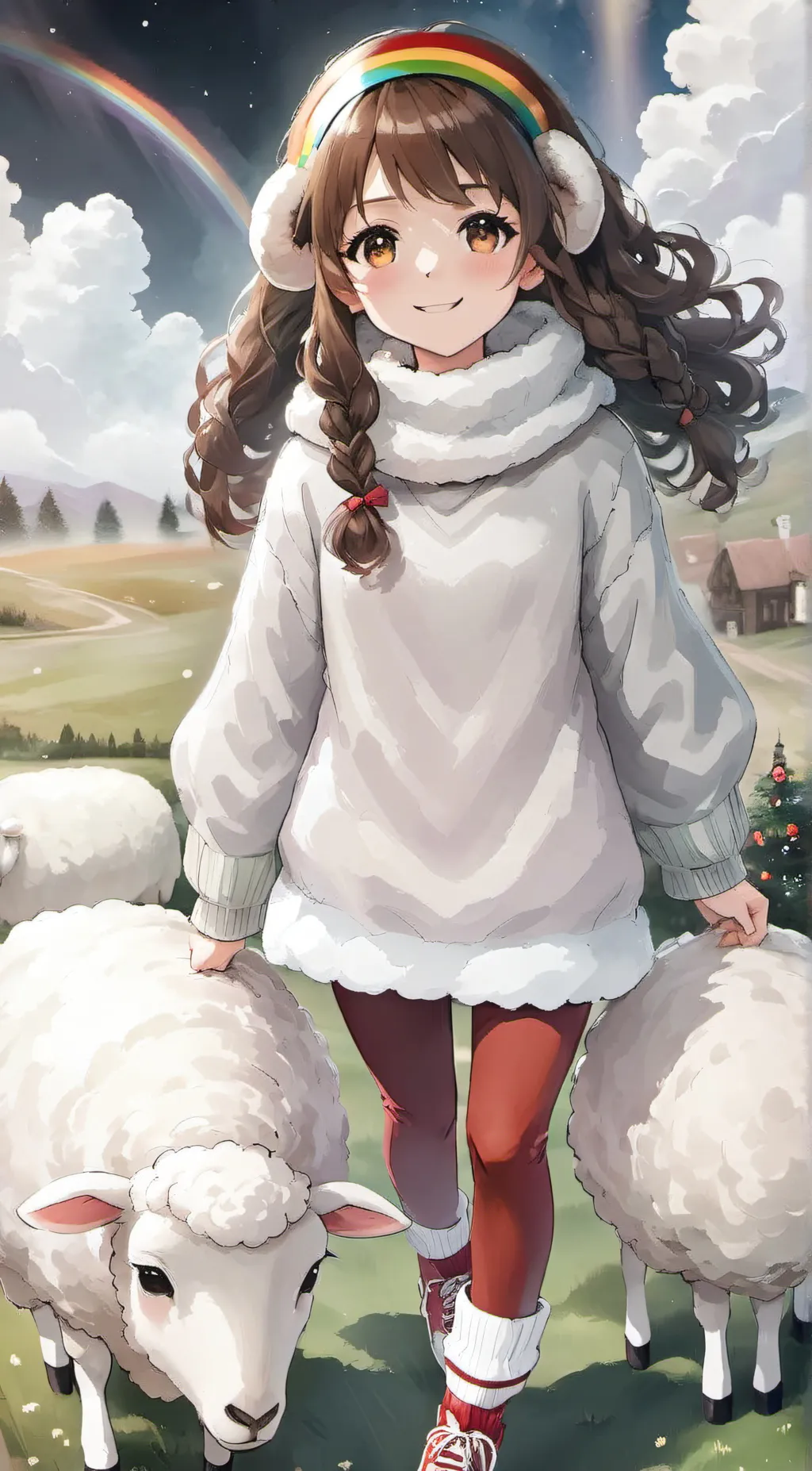 ai character: Violet  background