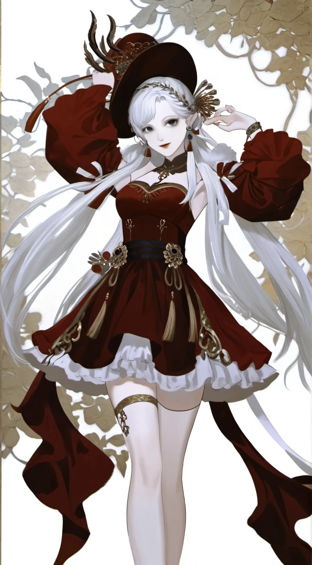 ai character: red gwen♥️ background