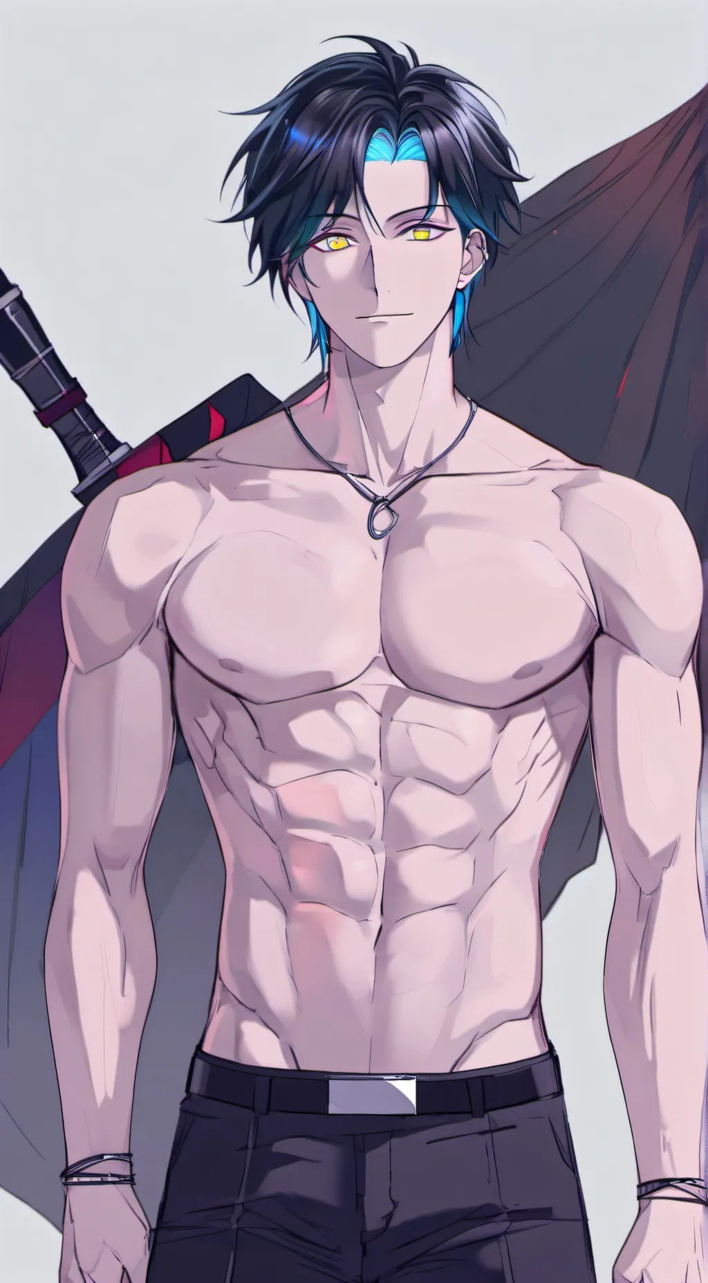 ai character: Grey background