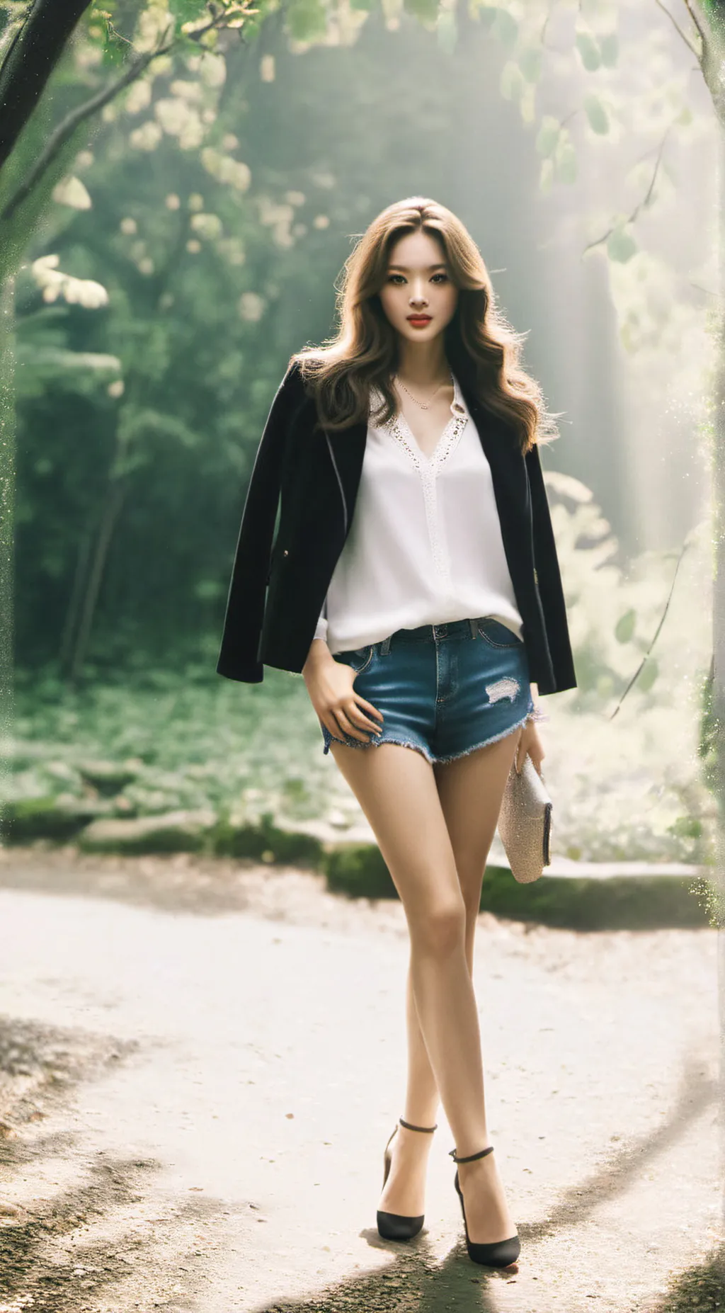 ai character: she says hey background