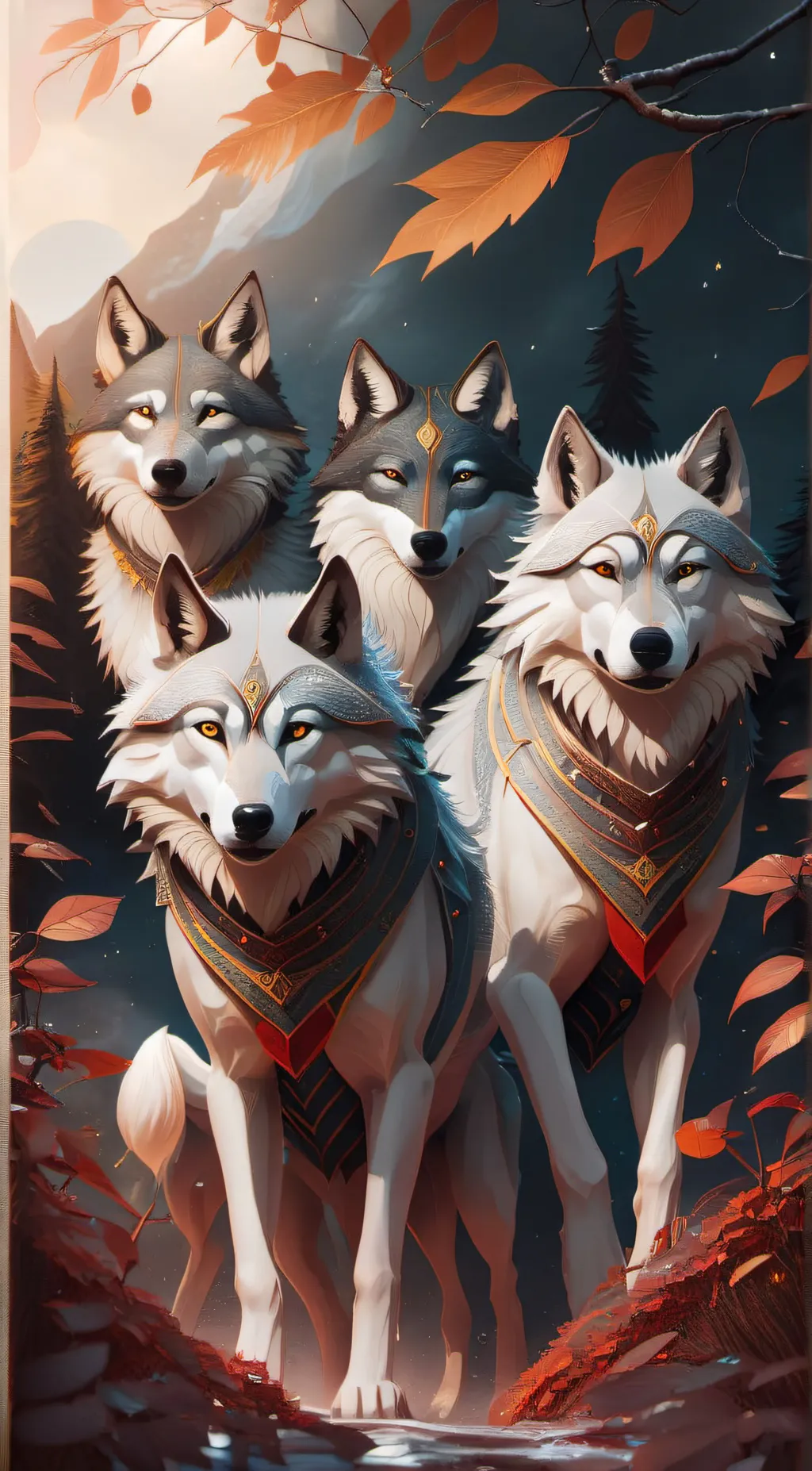 ai character: 4 wolfs background