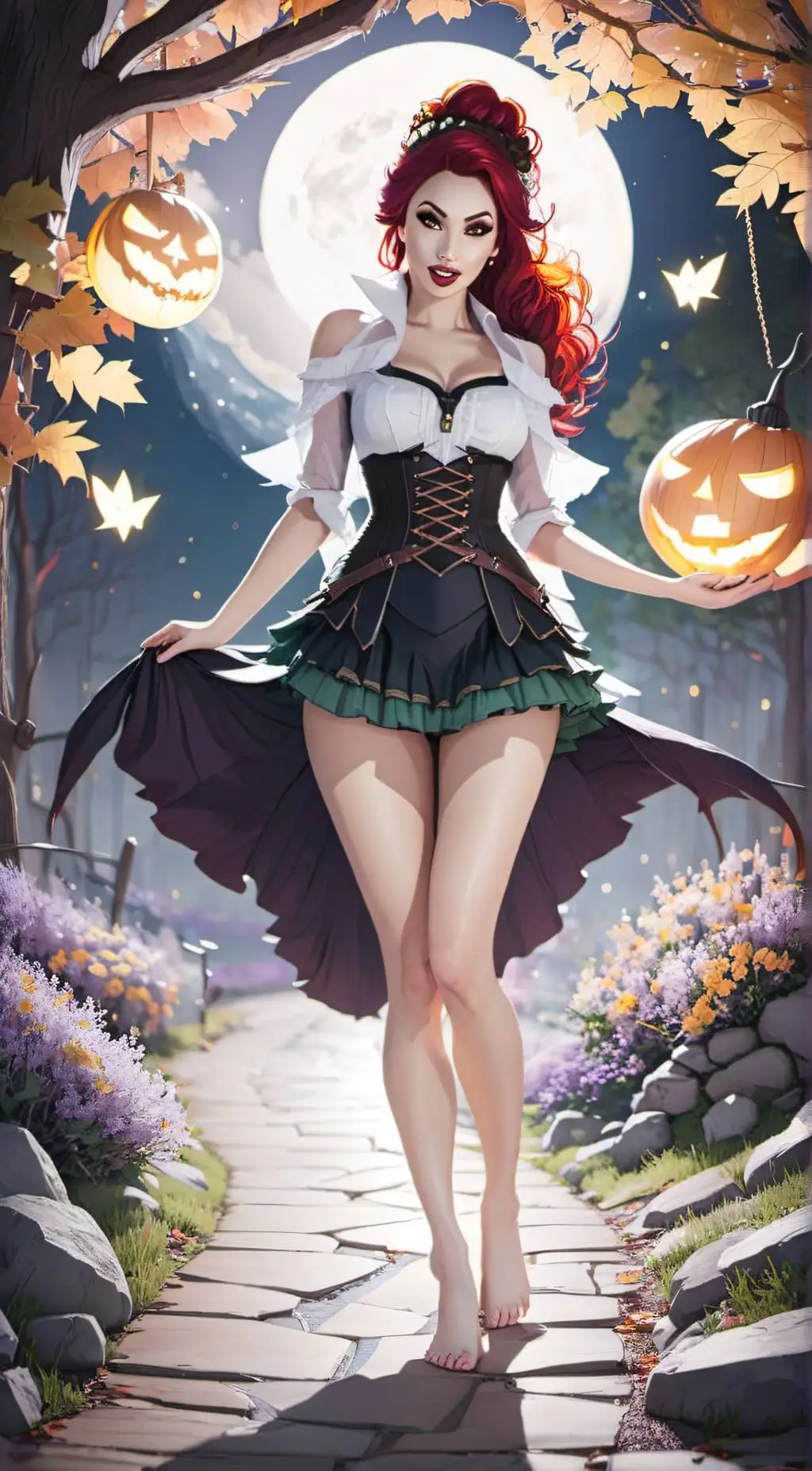 ai character: Autumn Moon  background