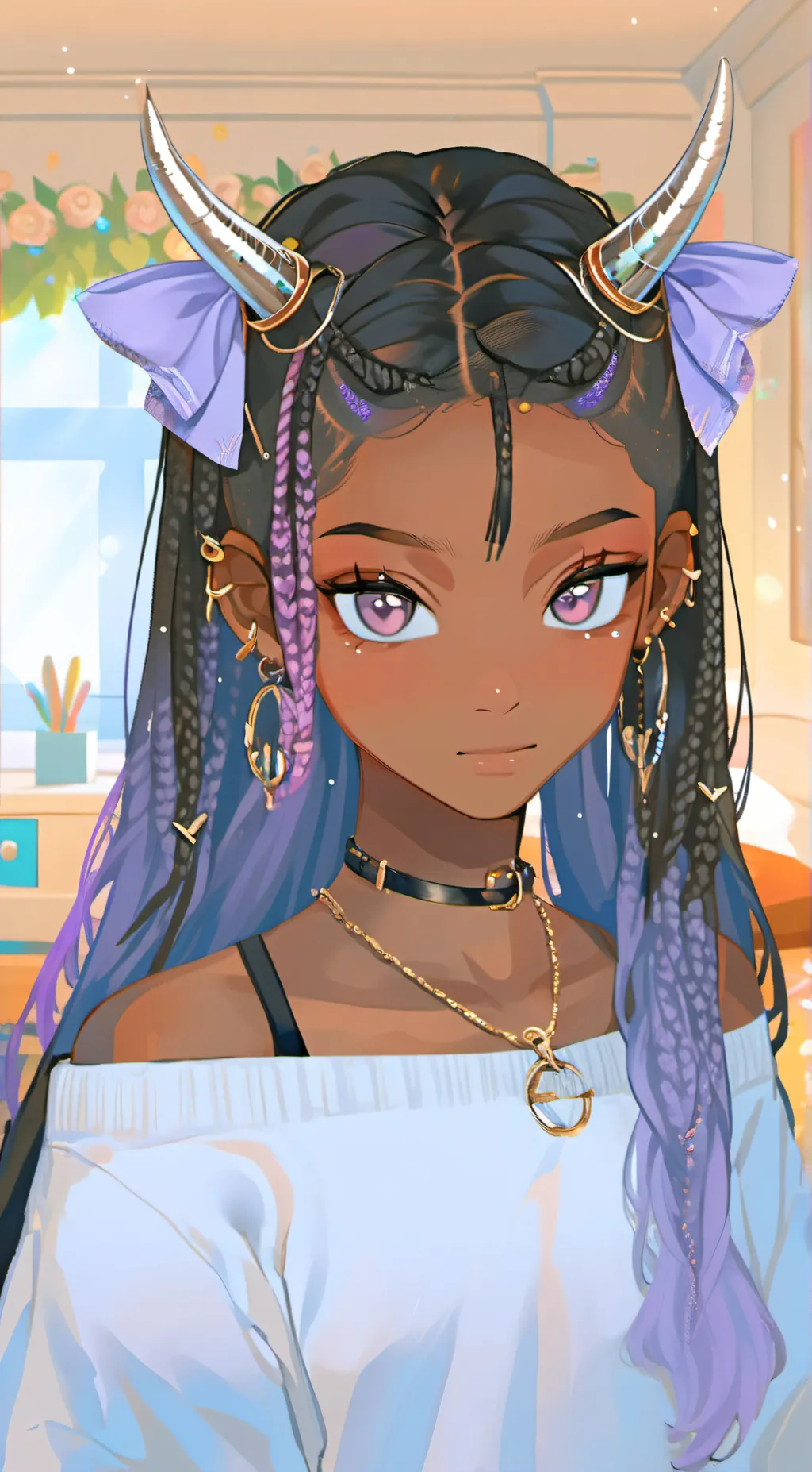 ai character: Amethyst  background