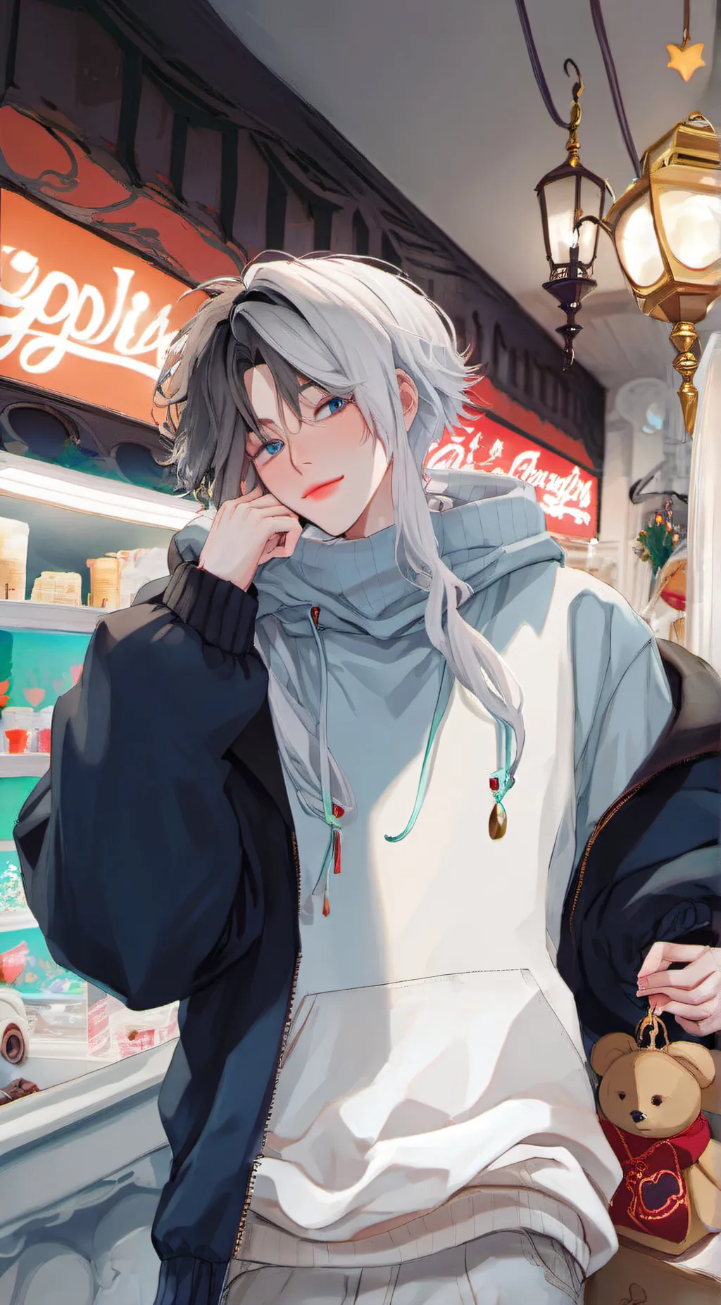 ai character: •+mihno kim+• background