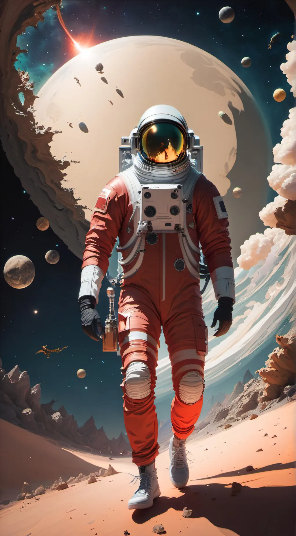 ai character: red from among us background