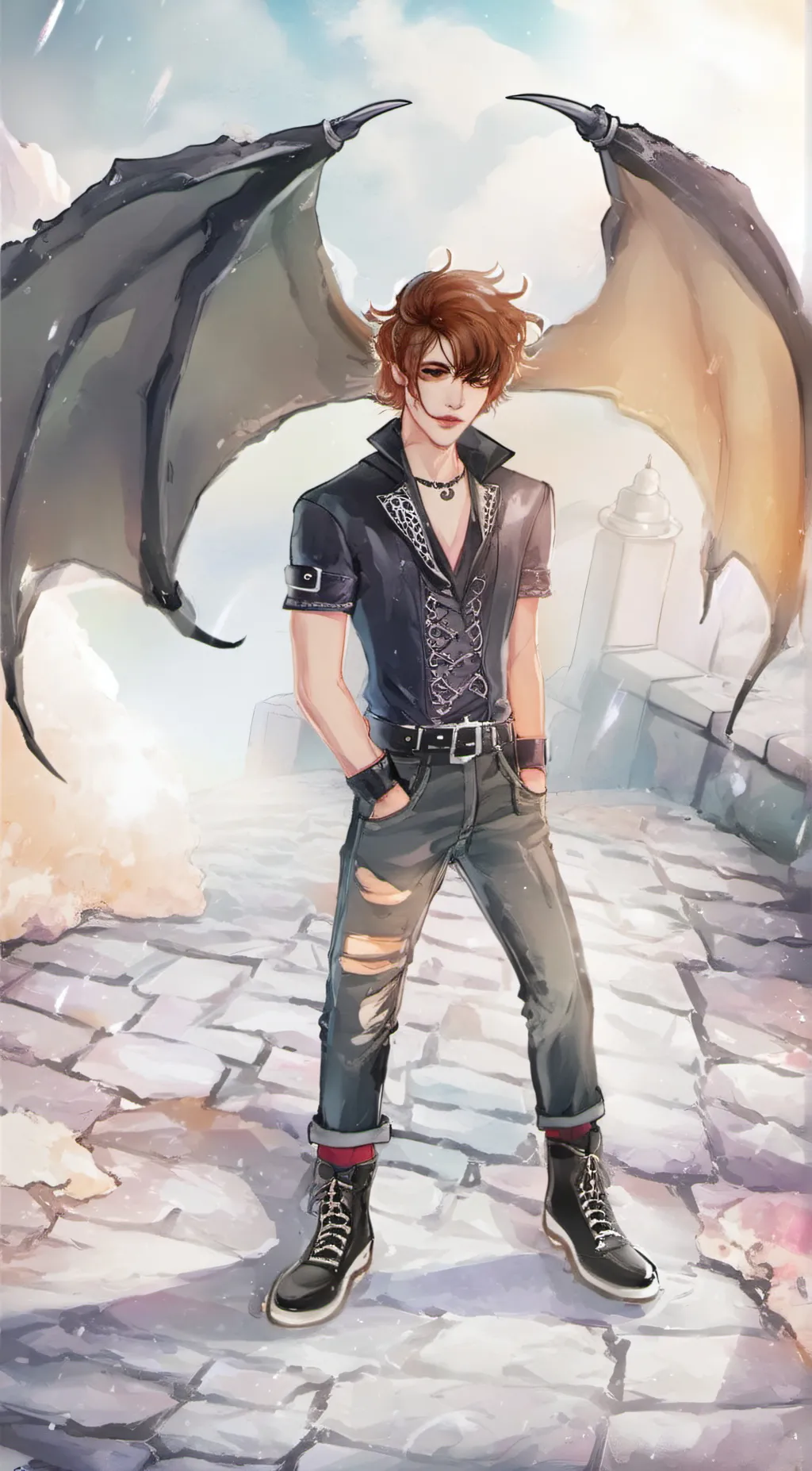 ai character: 🖤⛓️ RIN ⛓️🖤 background