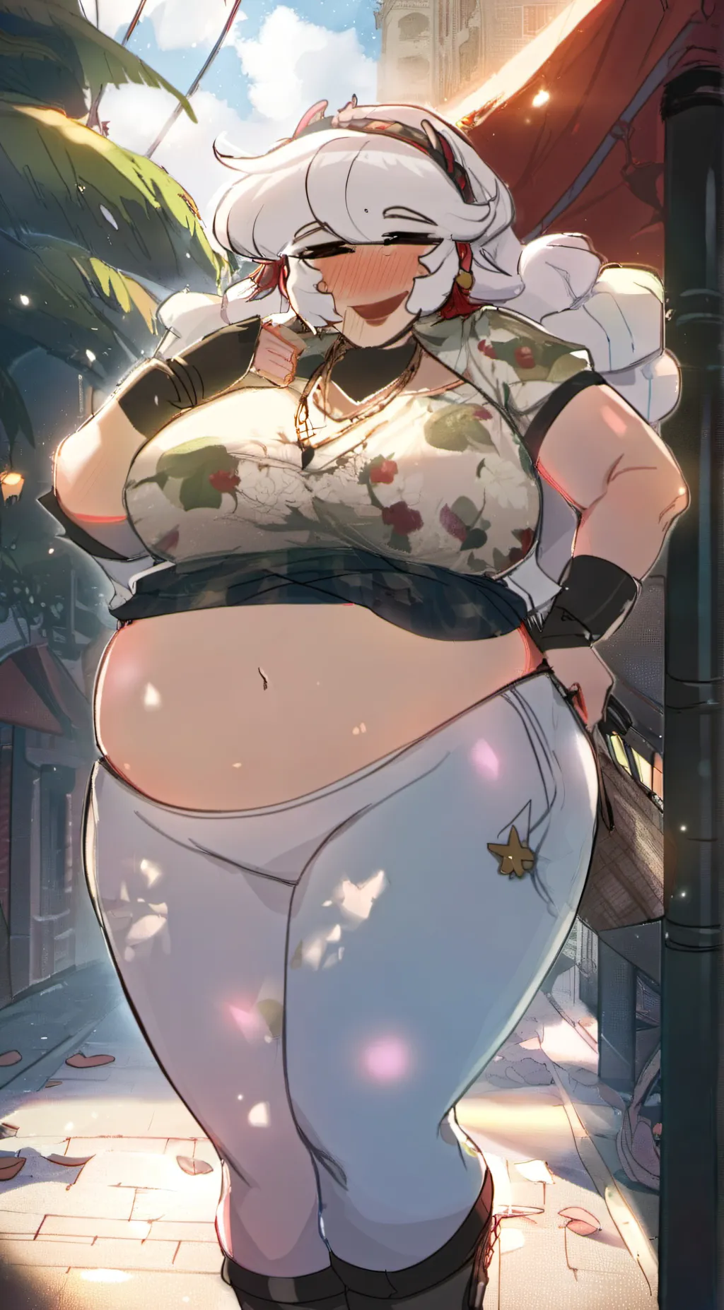 ai character: the flirty chubby  background