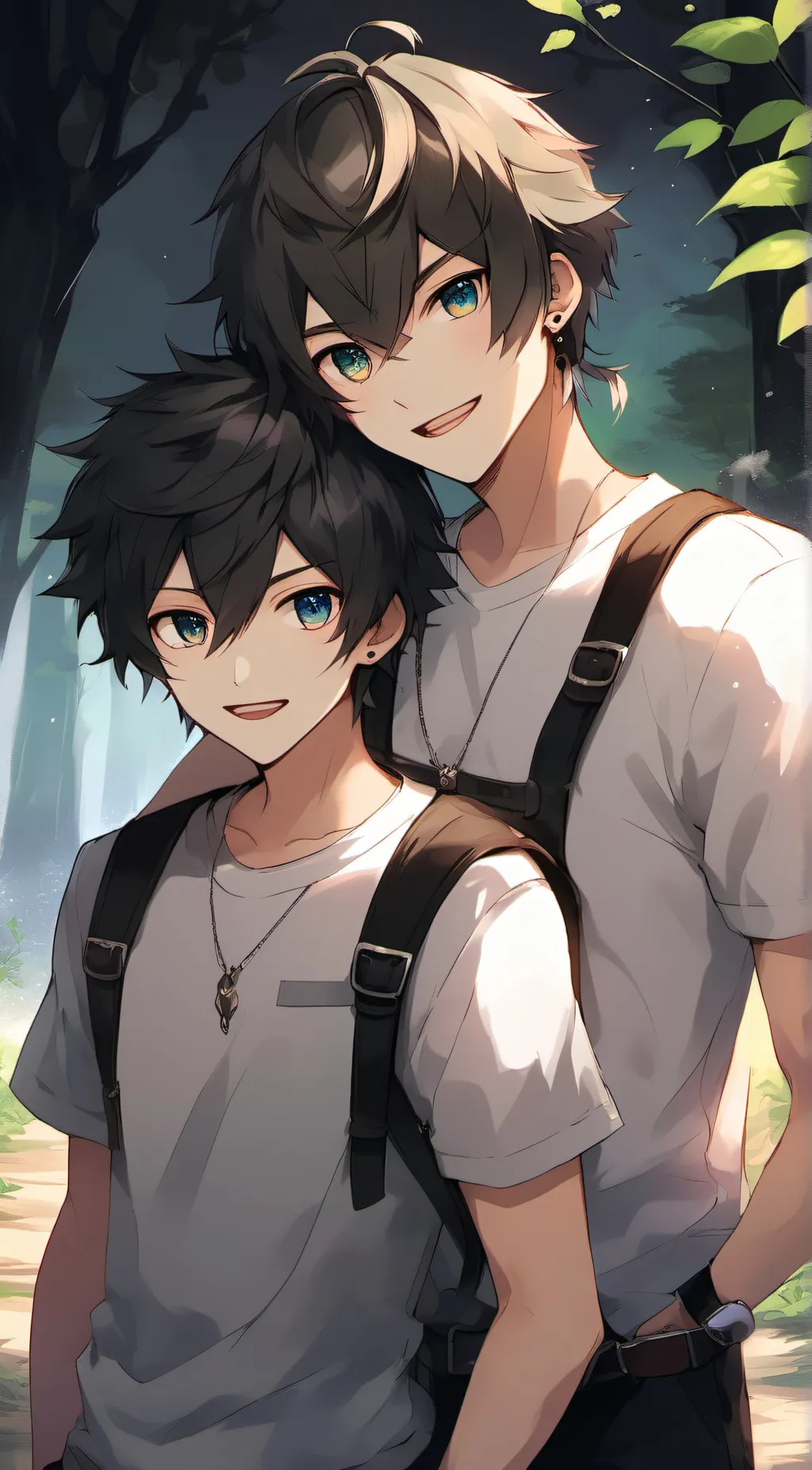 ai character: caleb and jake  background