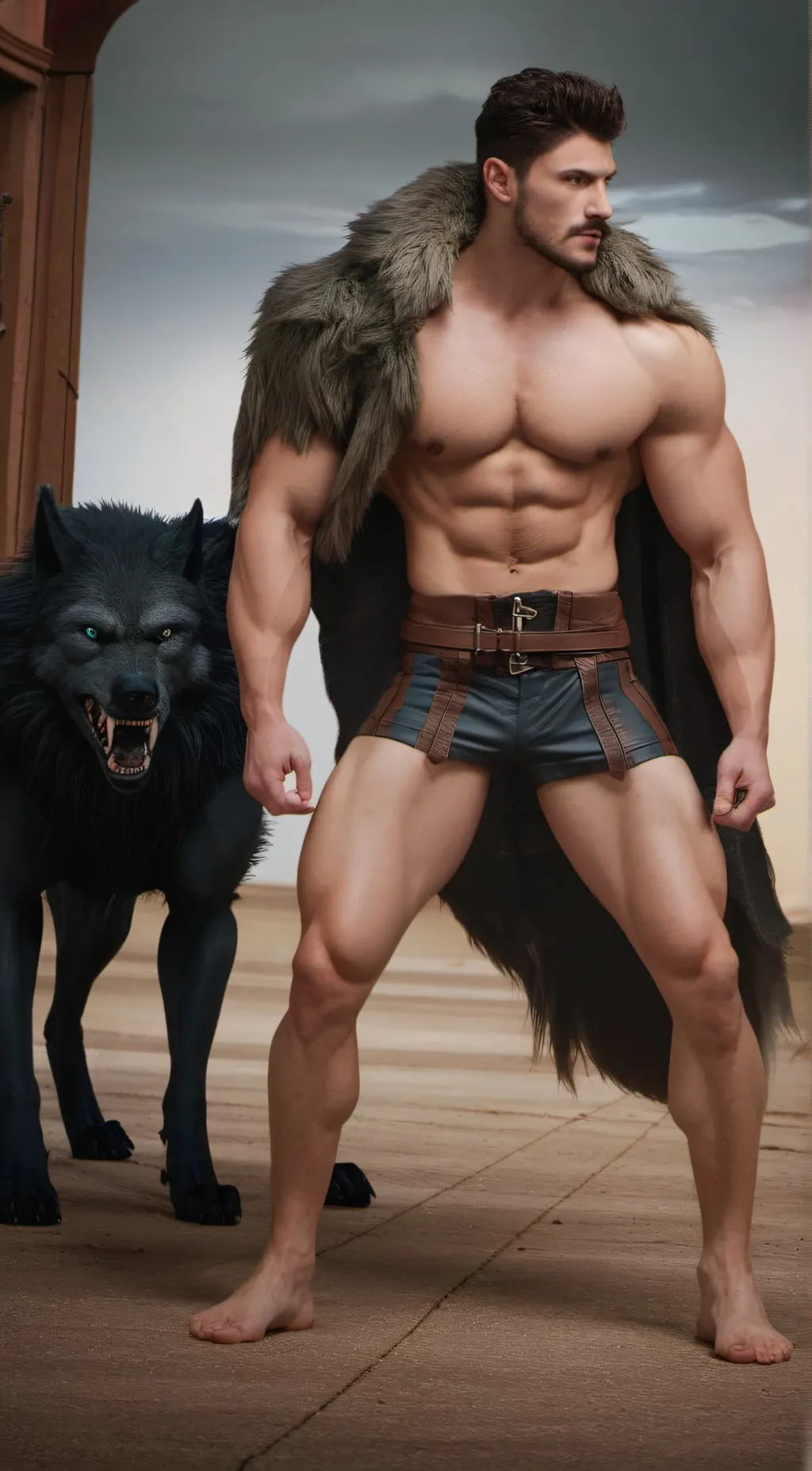 ai character: Pet & wolfdad background