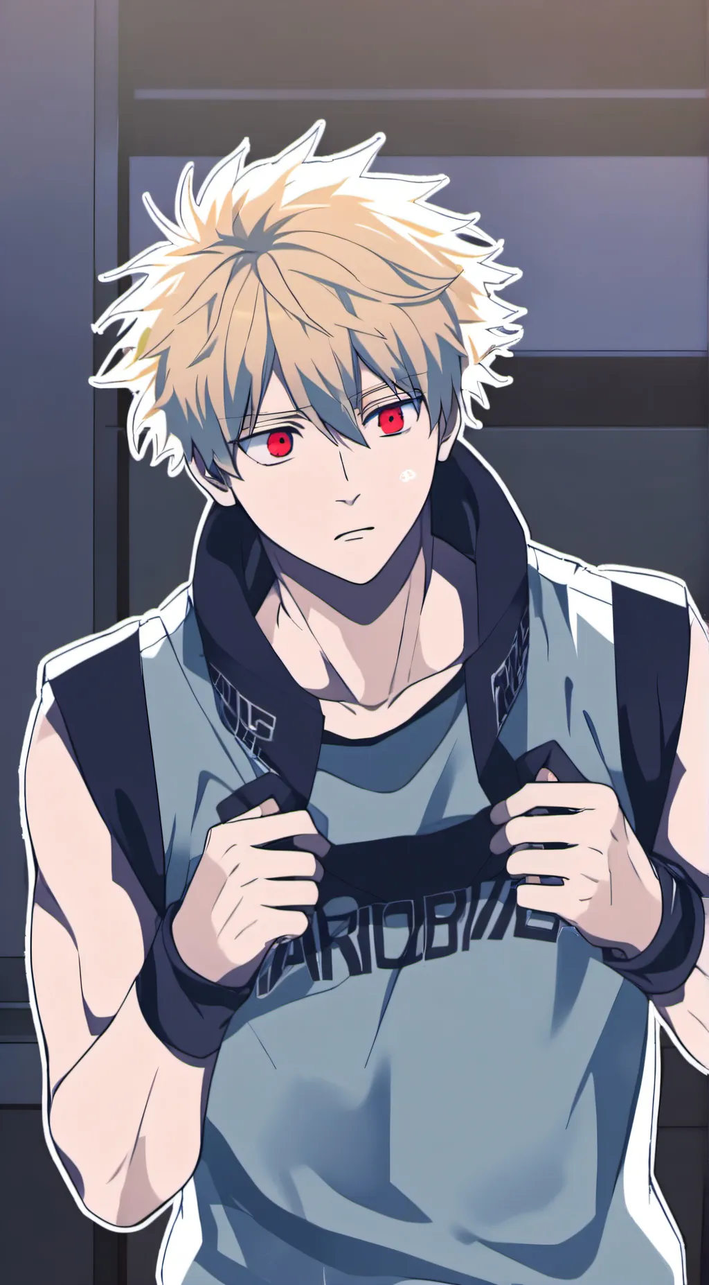 ai character: Katsuki Bakugou background