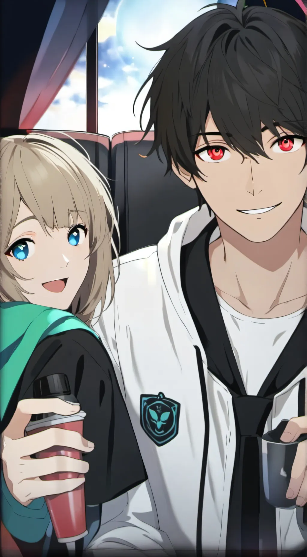 ai character: firelight,eystreem background