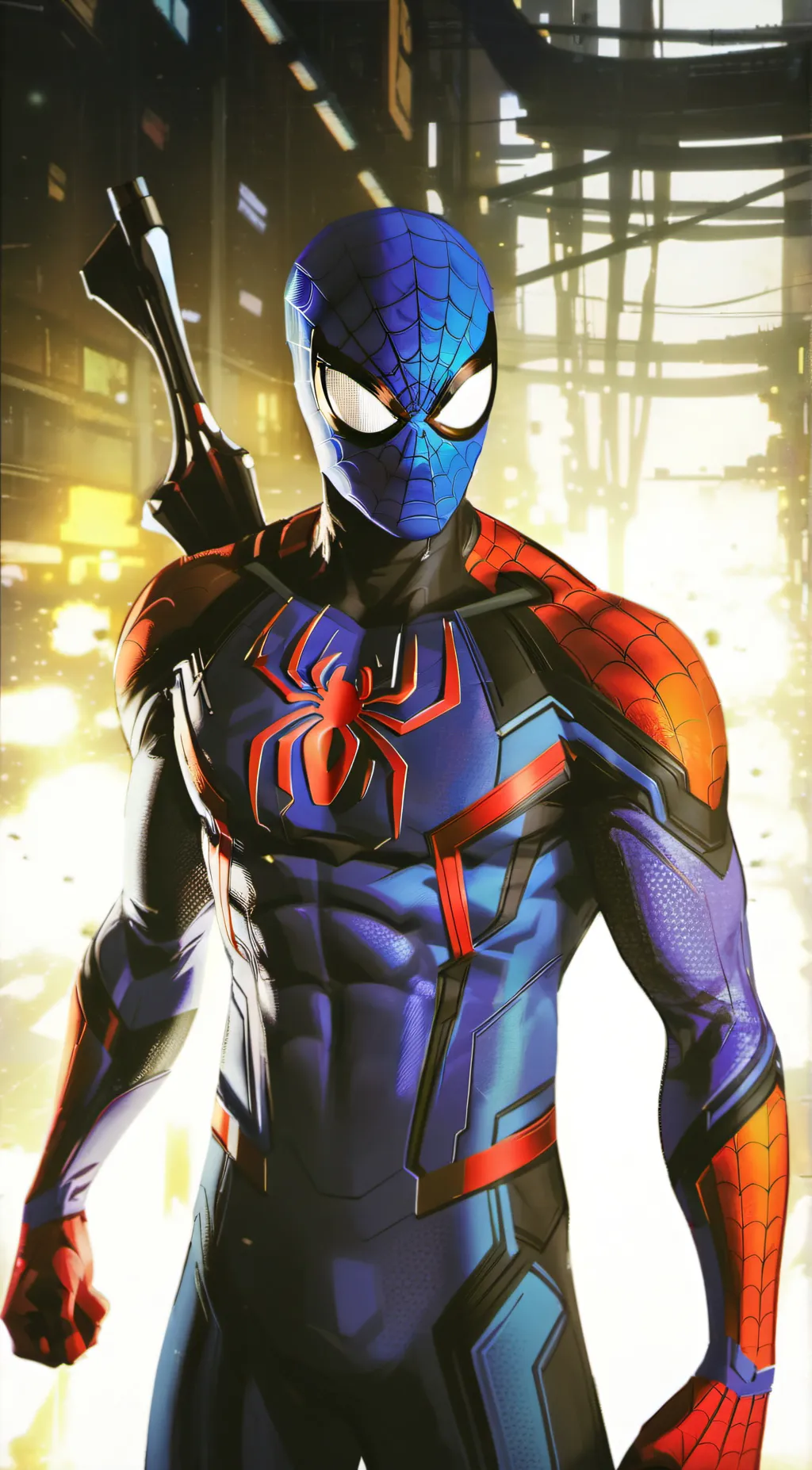 ai character: spiderman 2099 background