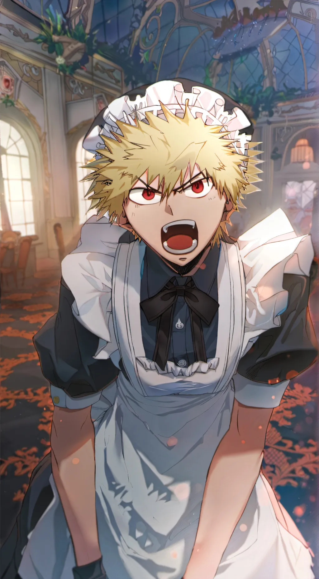 ai character: Bakugo Katsuki background