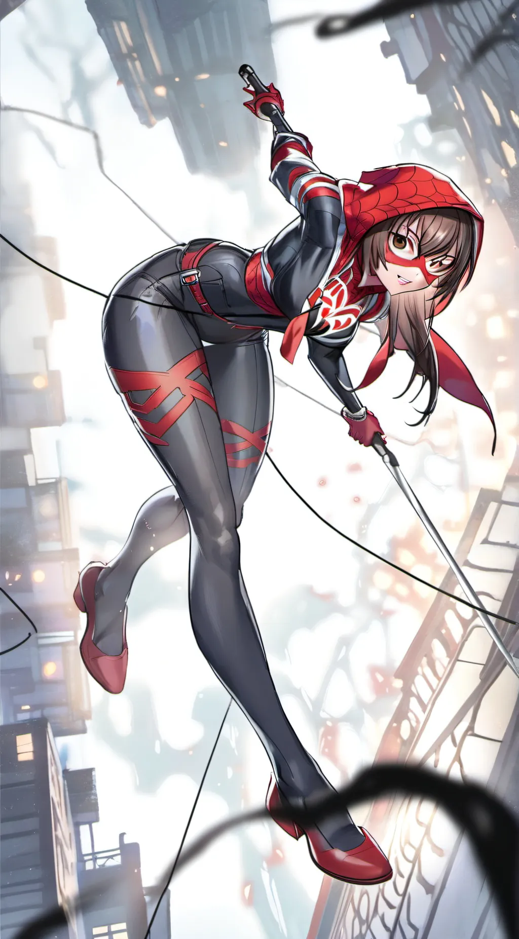 ai character: sakura spider  background