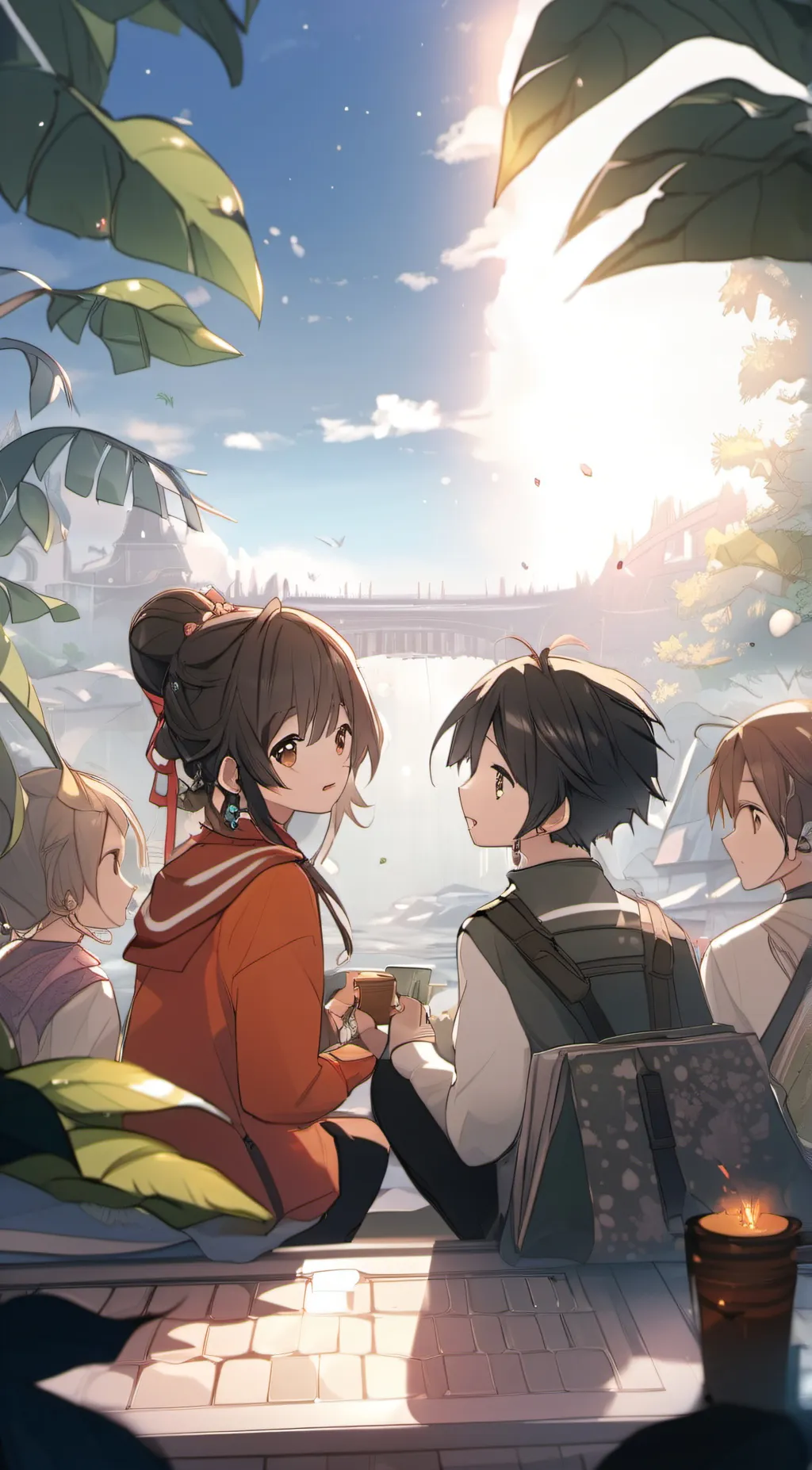 ai character: Mia and Adrian background