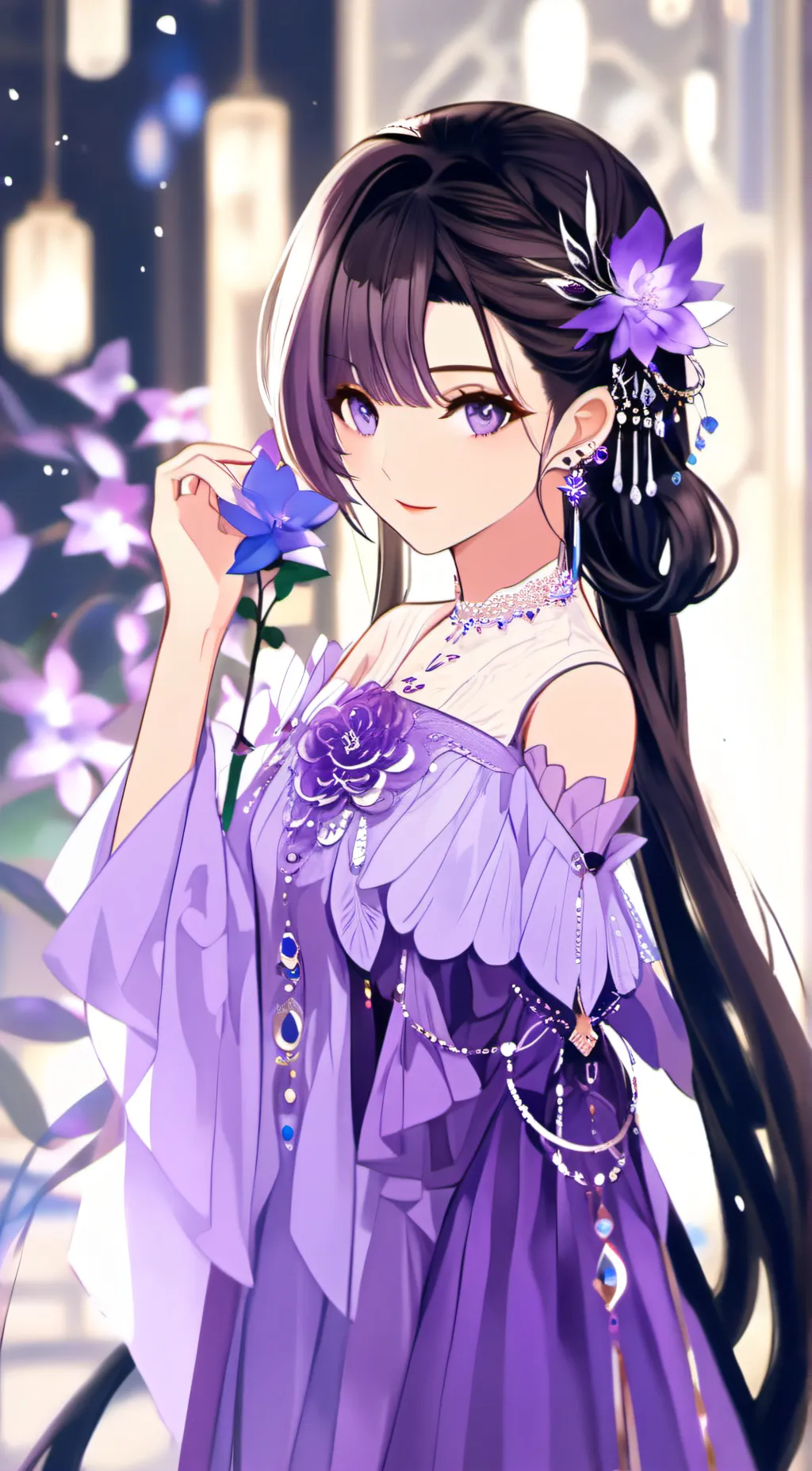 ai character: purple background
