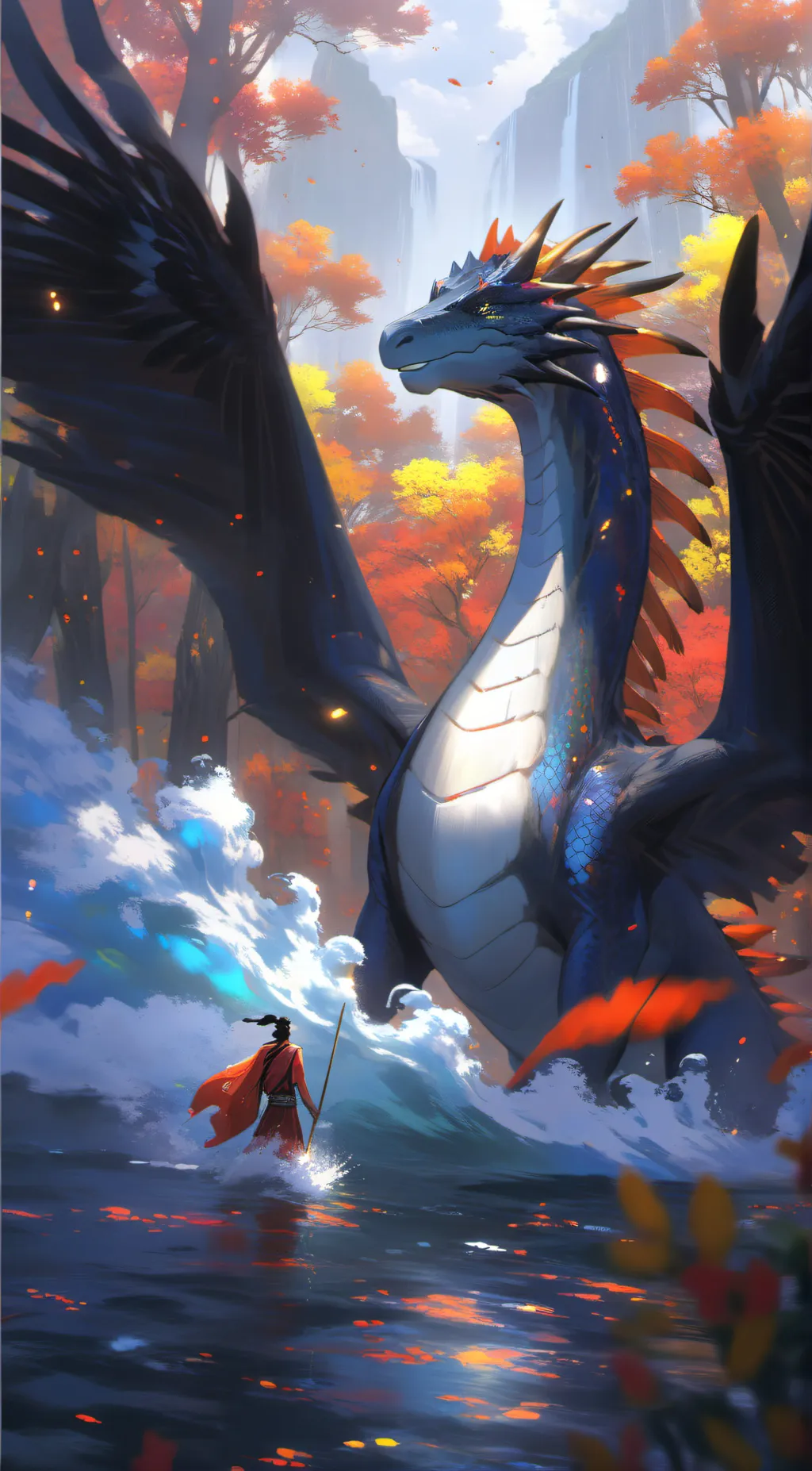 ai character: Wings of fire background