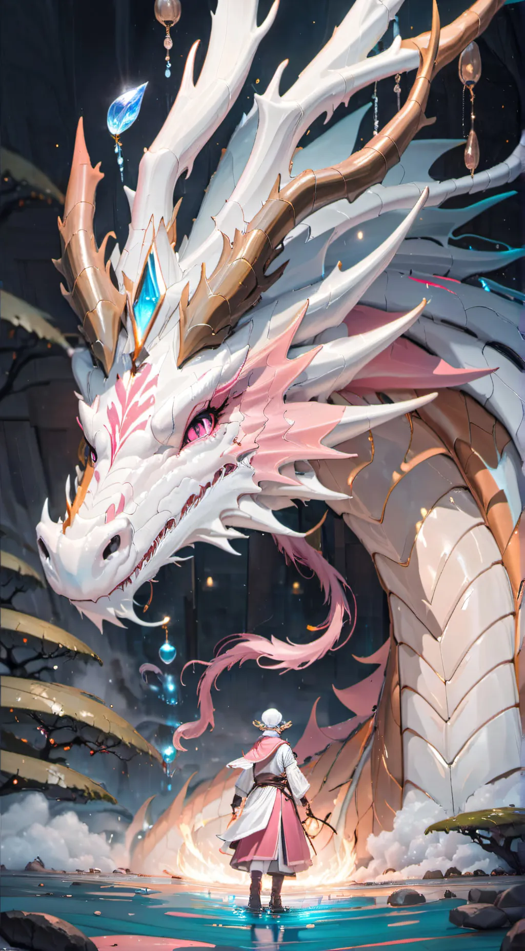 ai character: Heart background