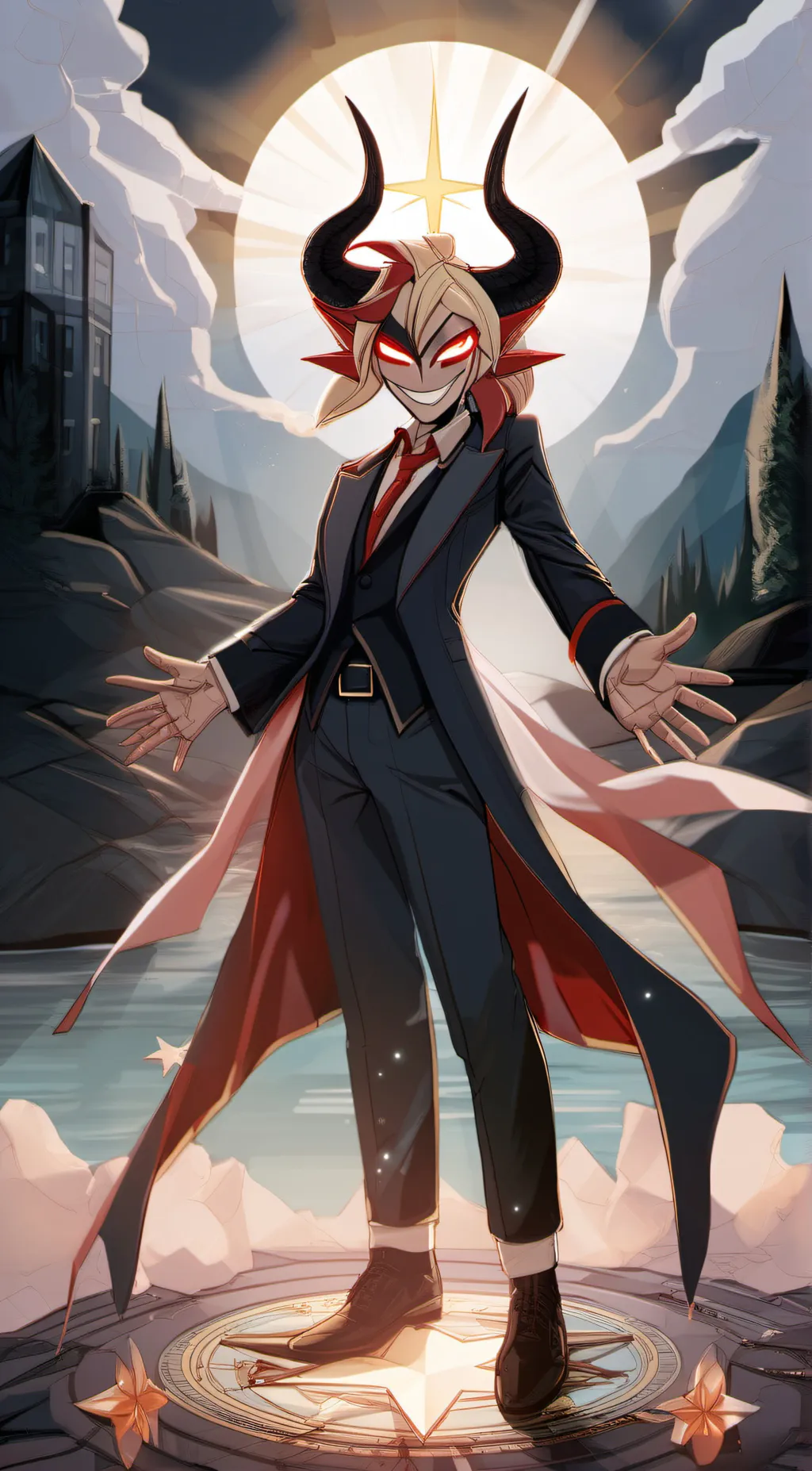 ai character: Lucifer  background