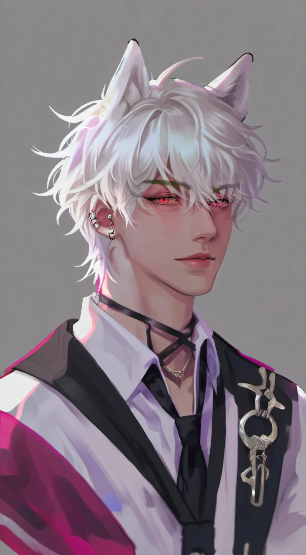 ai character: snow background