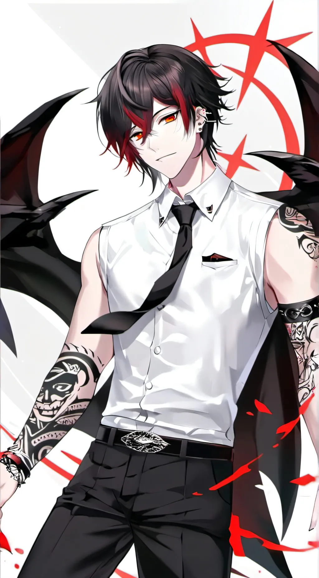 ai character: Jake & Gray background