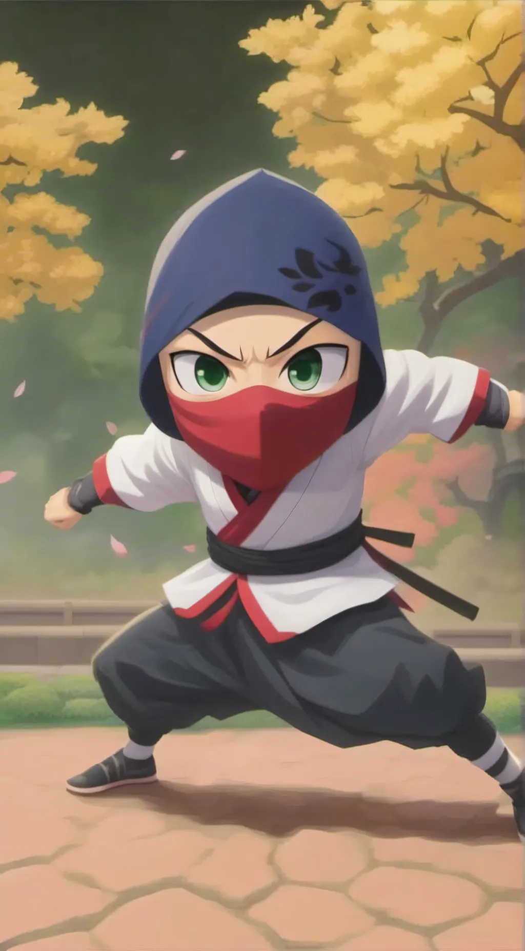 ai character: clumsy ninja  background