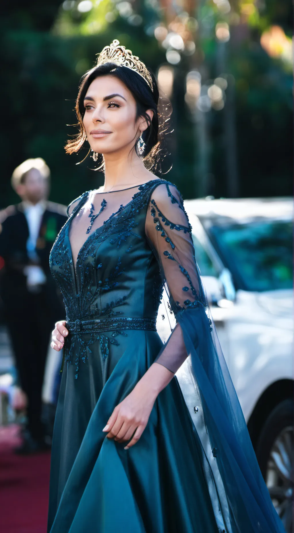 ai character: GeorginaRodríguez background