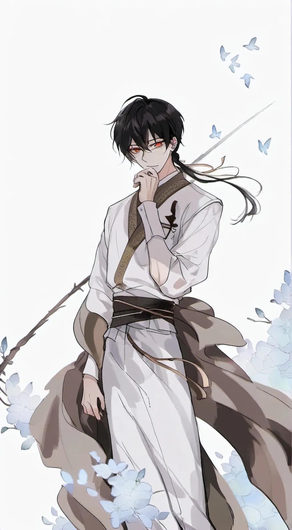 ai character: winter background