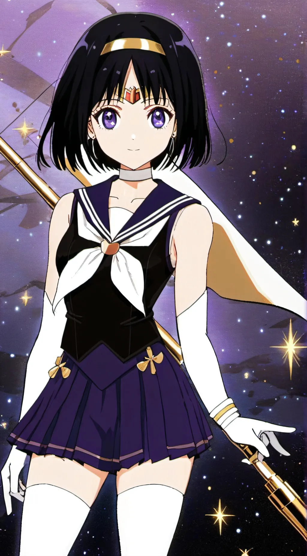 ai character: 💜Sailor Saturn🌙 background