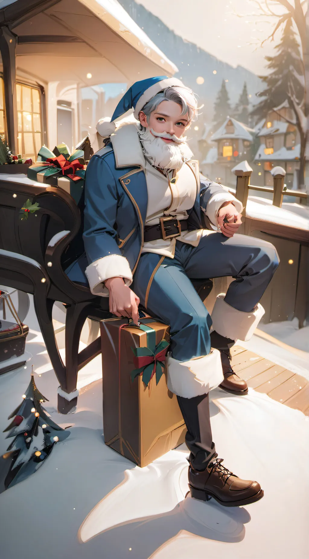 ai character: Santa background