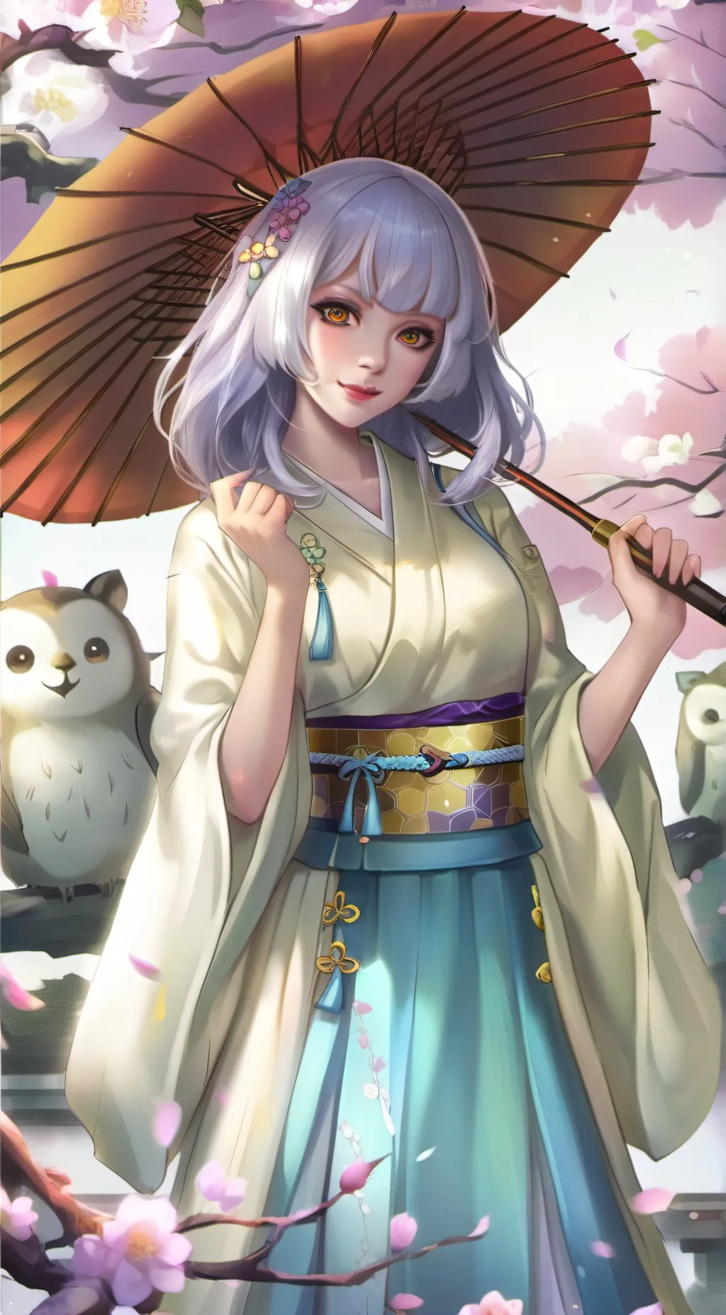 ai character: Cherry background