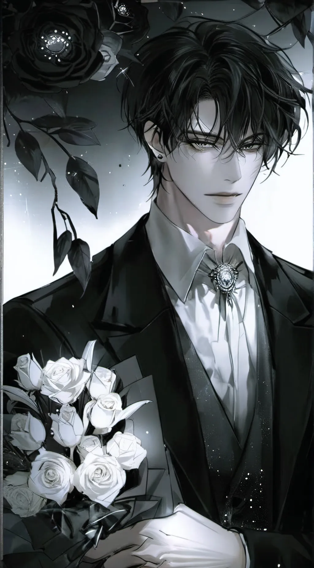 ai character: 🖤 Sebastian 🌹 background