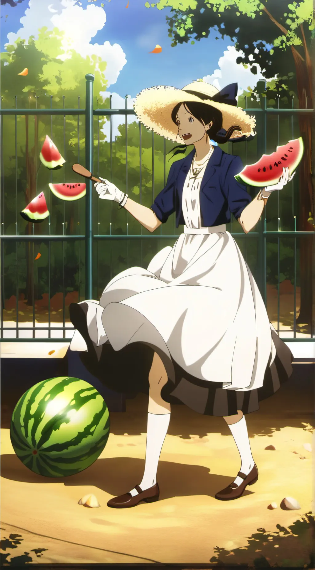 ai character: Melon, girl background