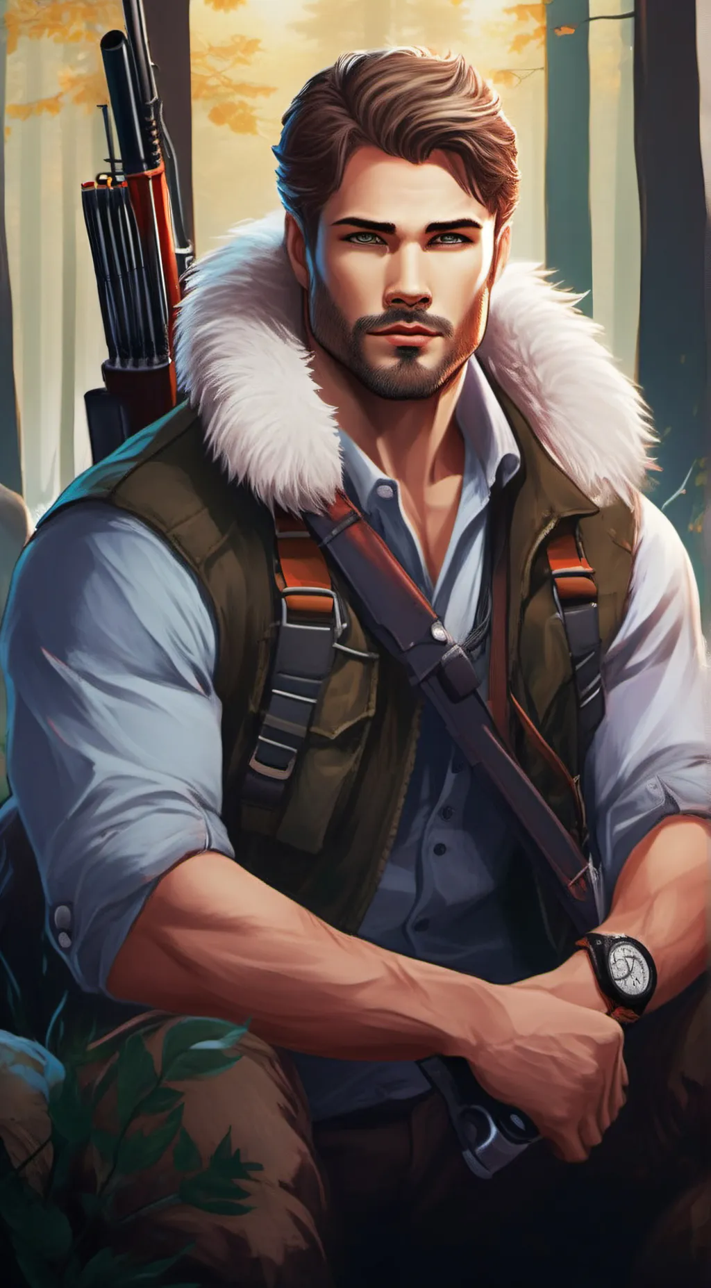 ai character: Fox hunter  background