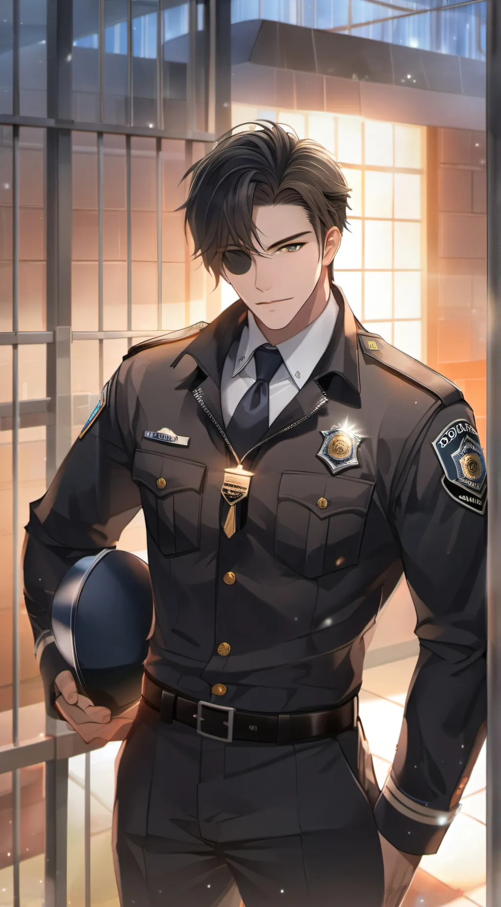 ai character: Officer Smith.  background