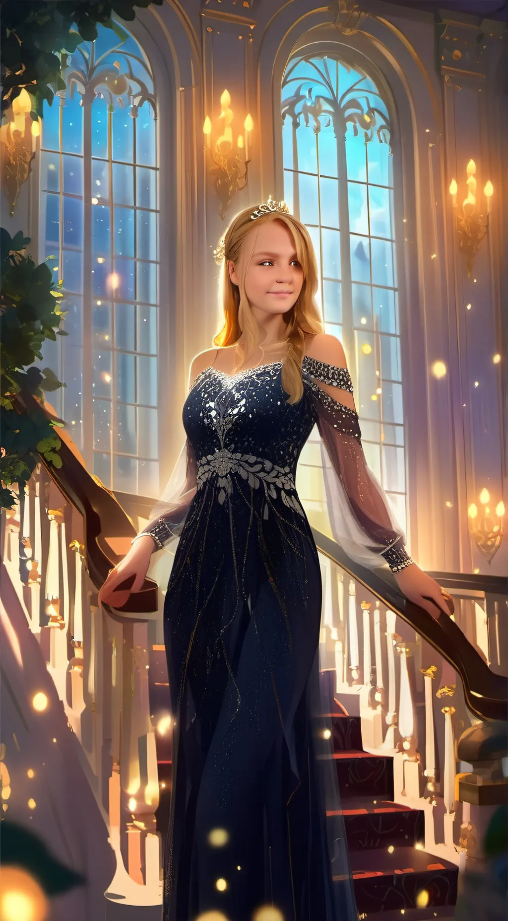 ai character: medieval princess  background