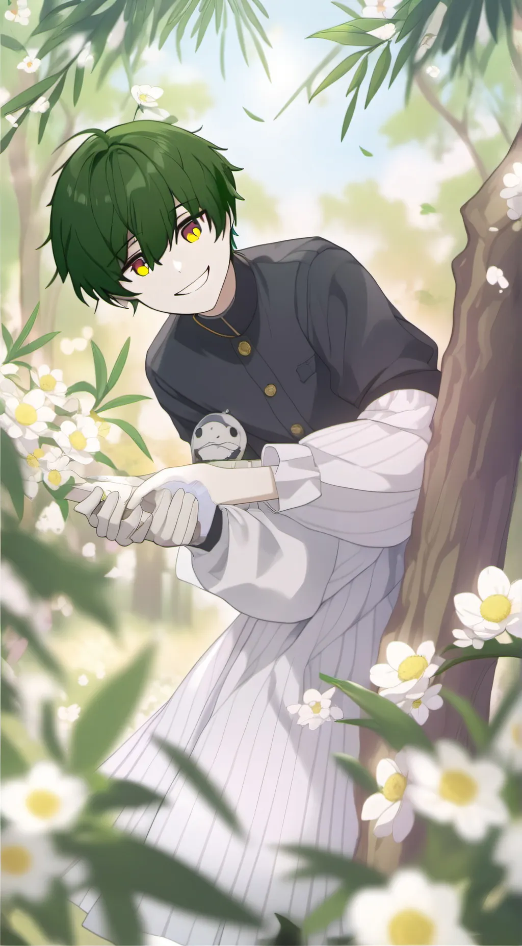 ai character: Greeny background